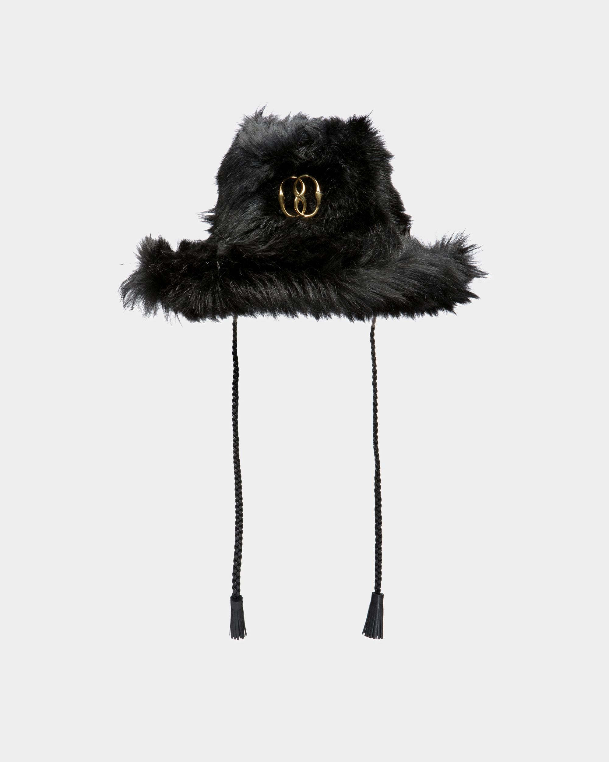 Fisherman's Velor Hat In Black Leather - Women's - Bally - 01