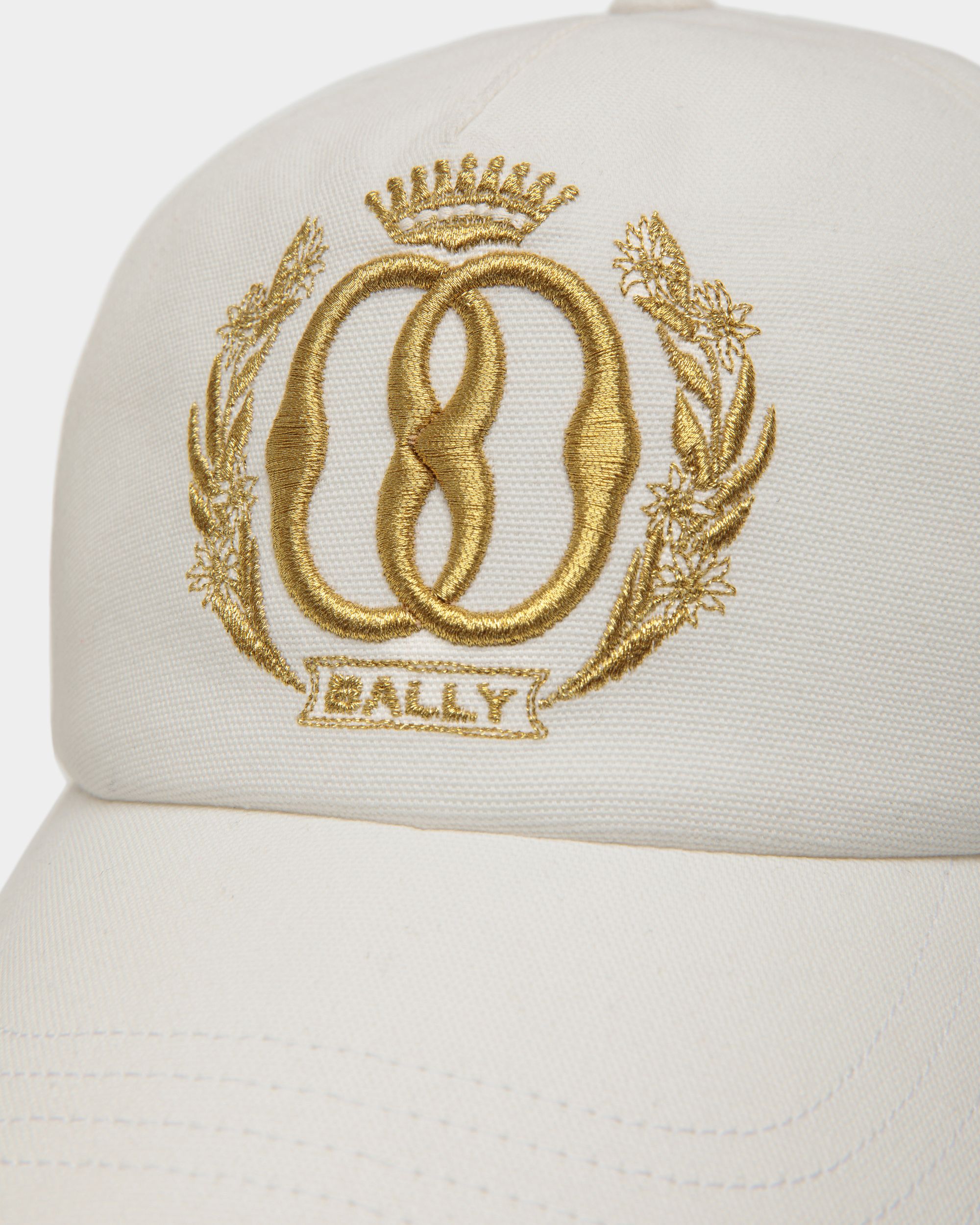 Baseball Hat in White Cotton - Women's - Bally - 03