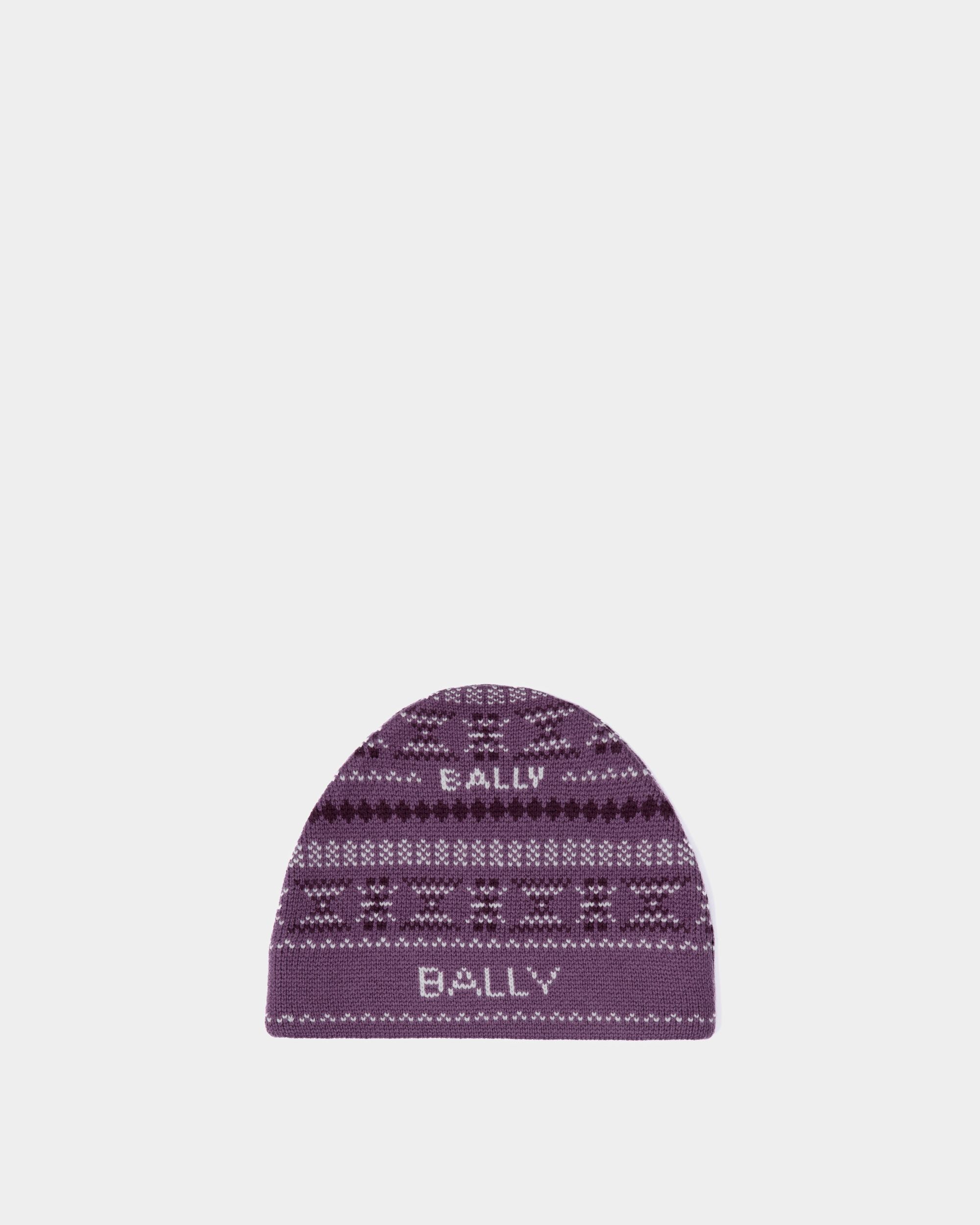 Beanie In Purple Wool - Women's - Bally - 01