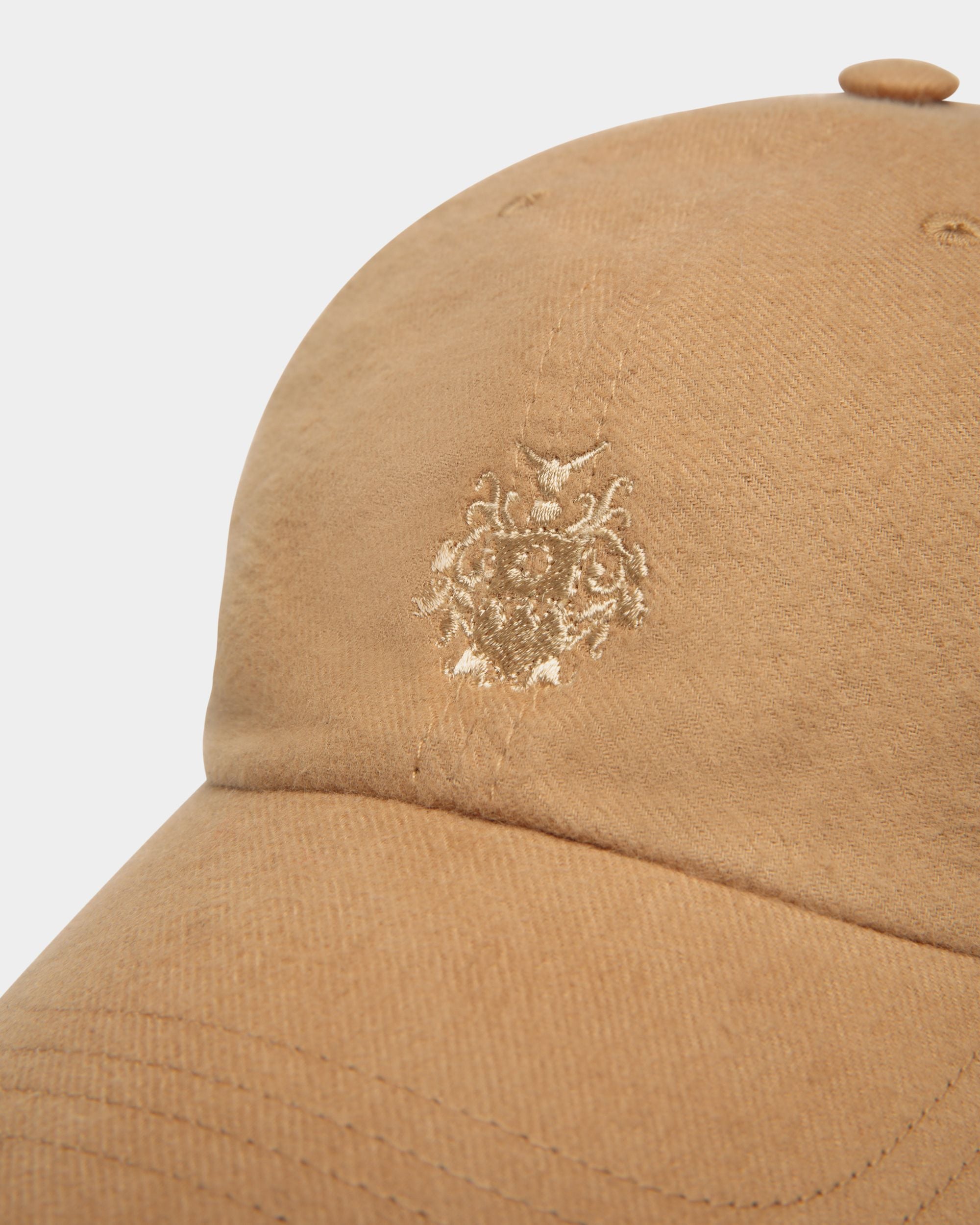 Baseball Hat With a Bally Crest Logo In Camel Cotton - Women's - Bally - 03