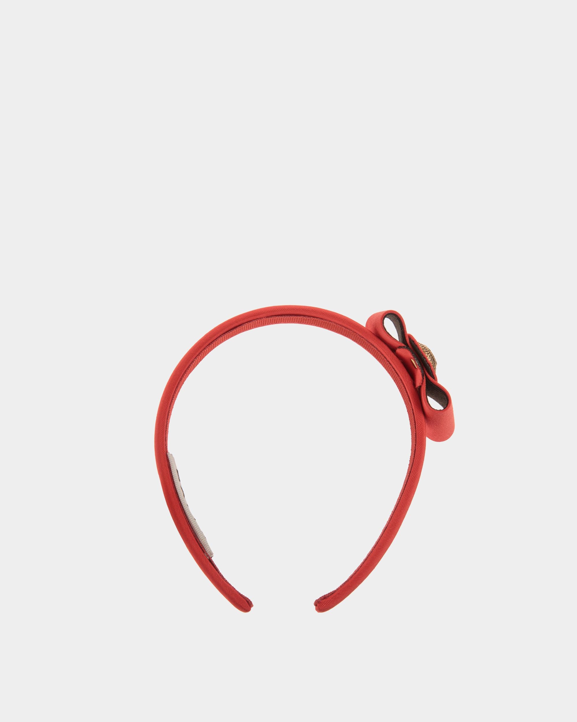 Headband With Bally Bow in Red - Women's - Bally - 01