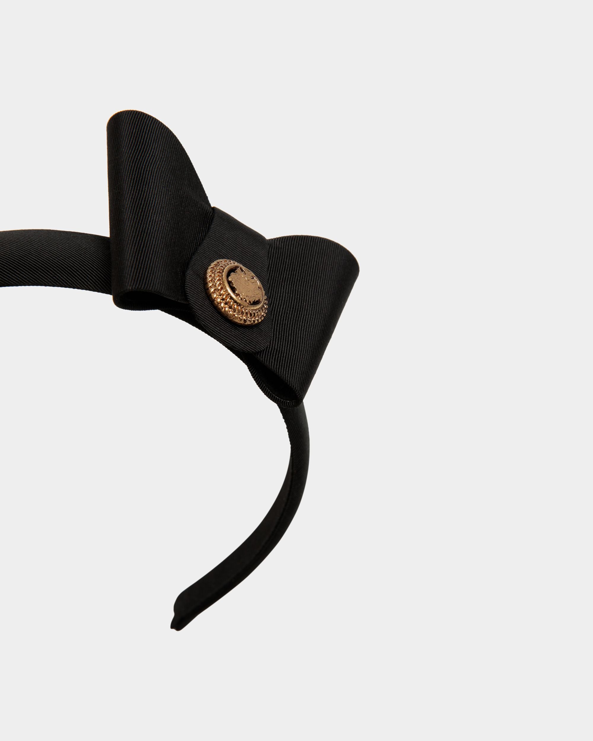 Headband With Bally Bow in Black - Women's - Bally - 03