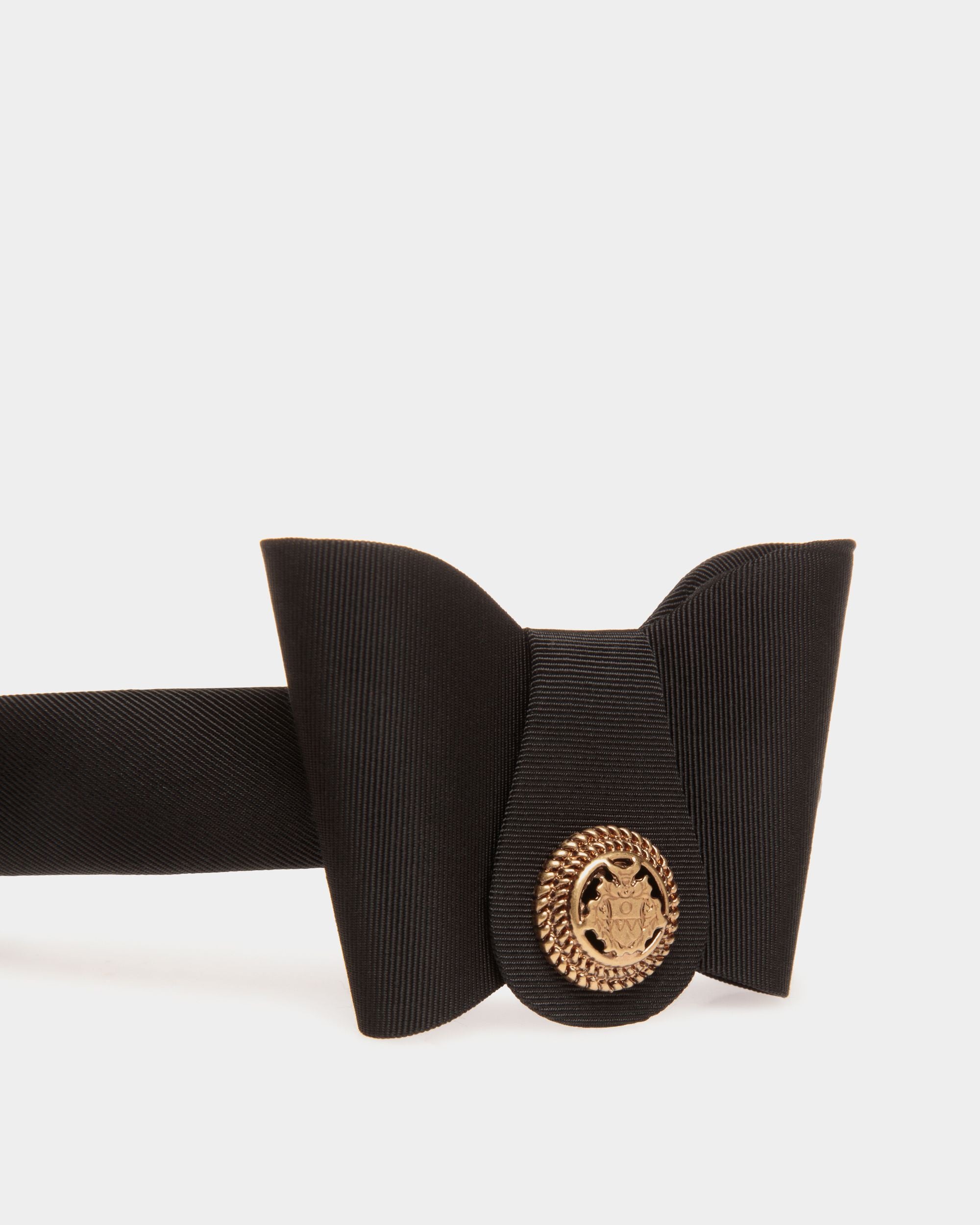 Headband With Bally Bow in Black - Women's - Bally - 04