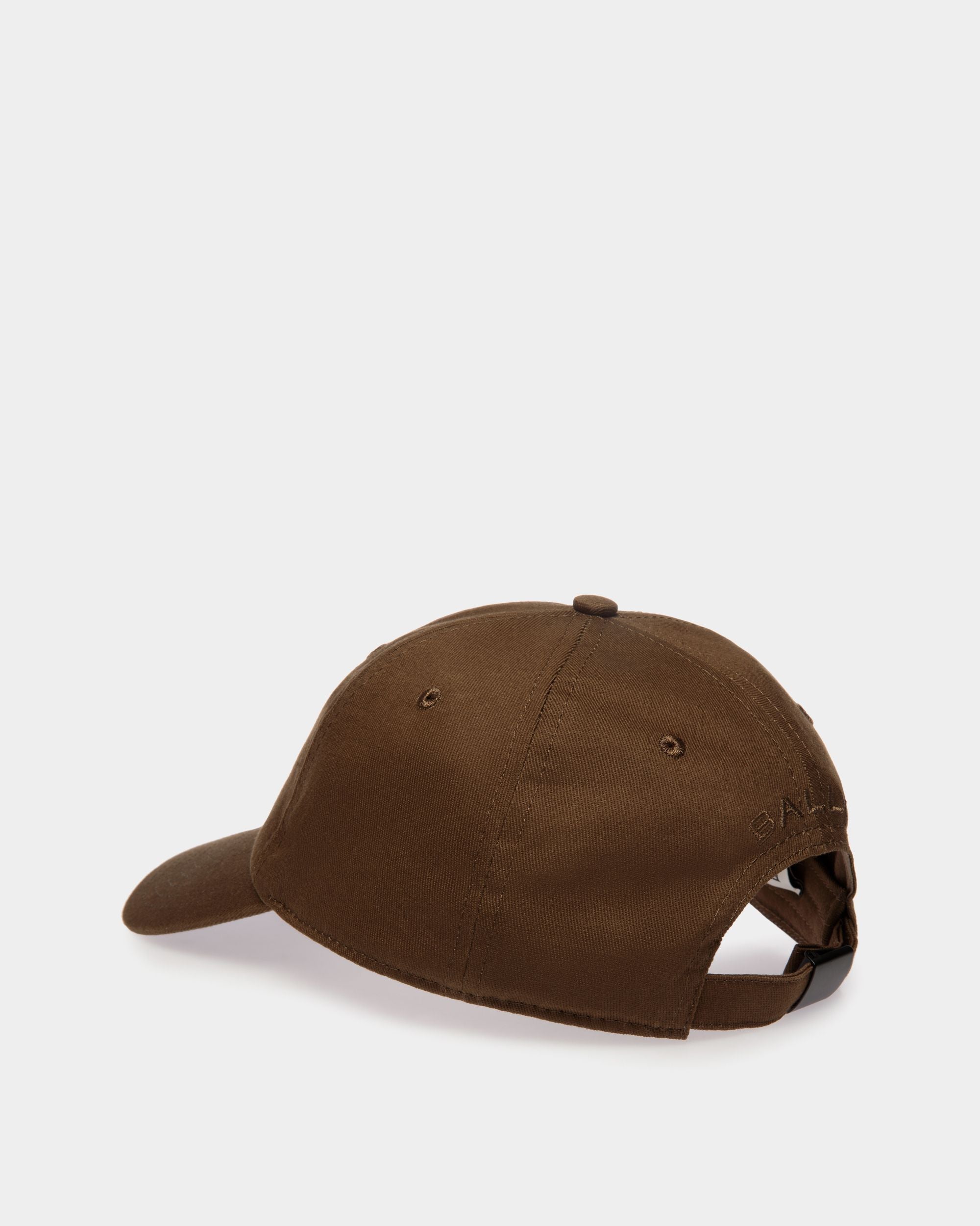 Baseball Hat in Military Green Cotton with a Bally Crest - Women's - Bally - 02