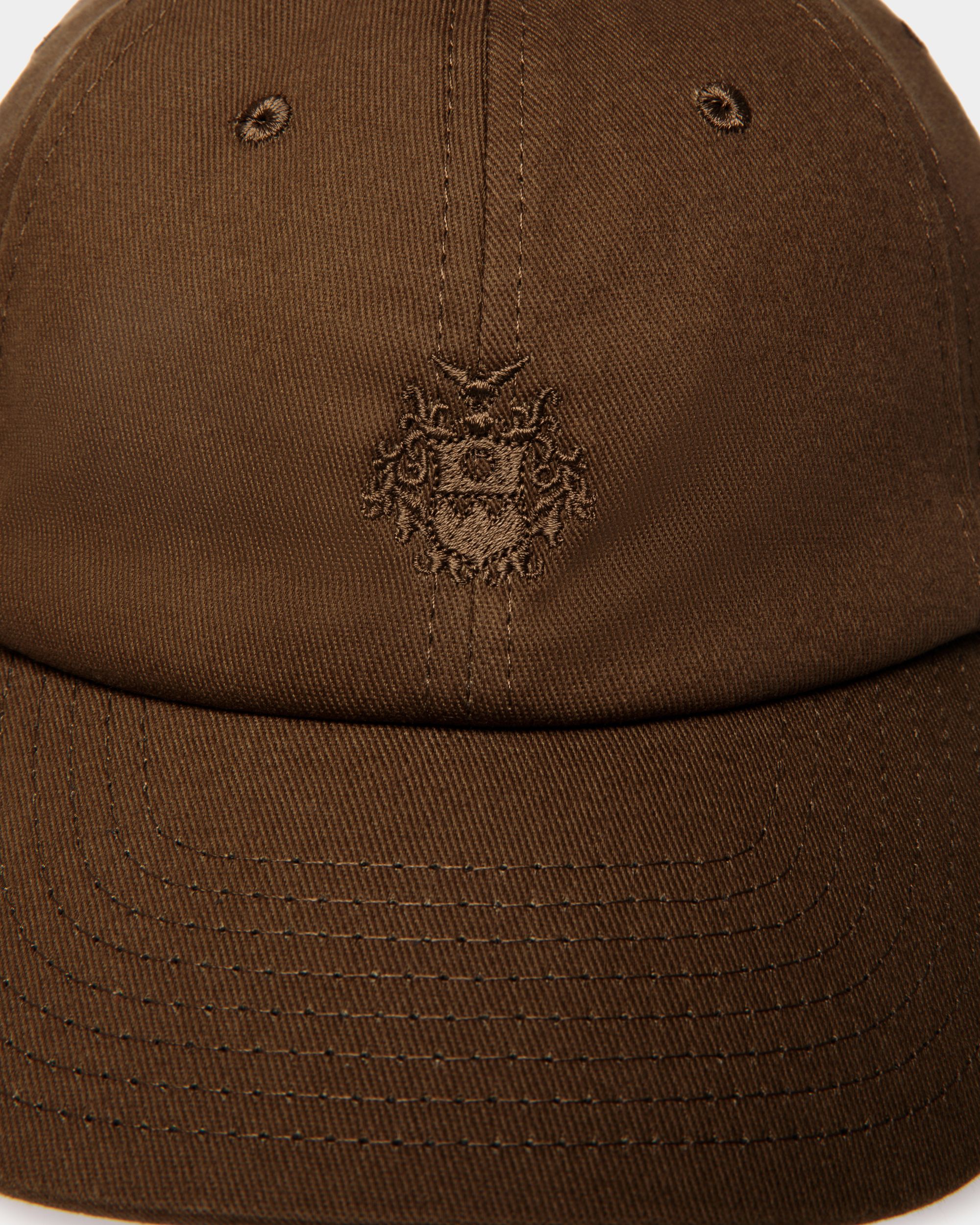 Baseball Hat in Military Green Cotton with a Bally Crest - Women's - Bally - 03