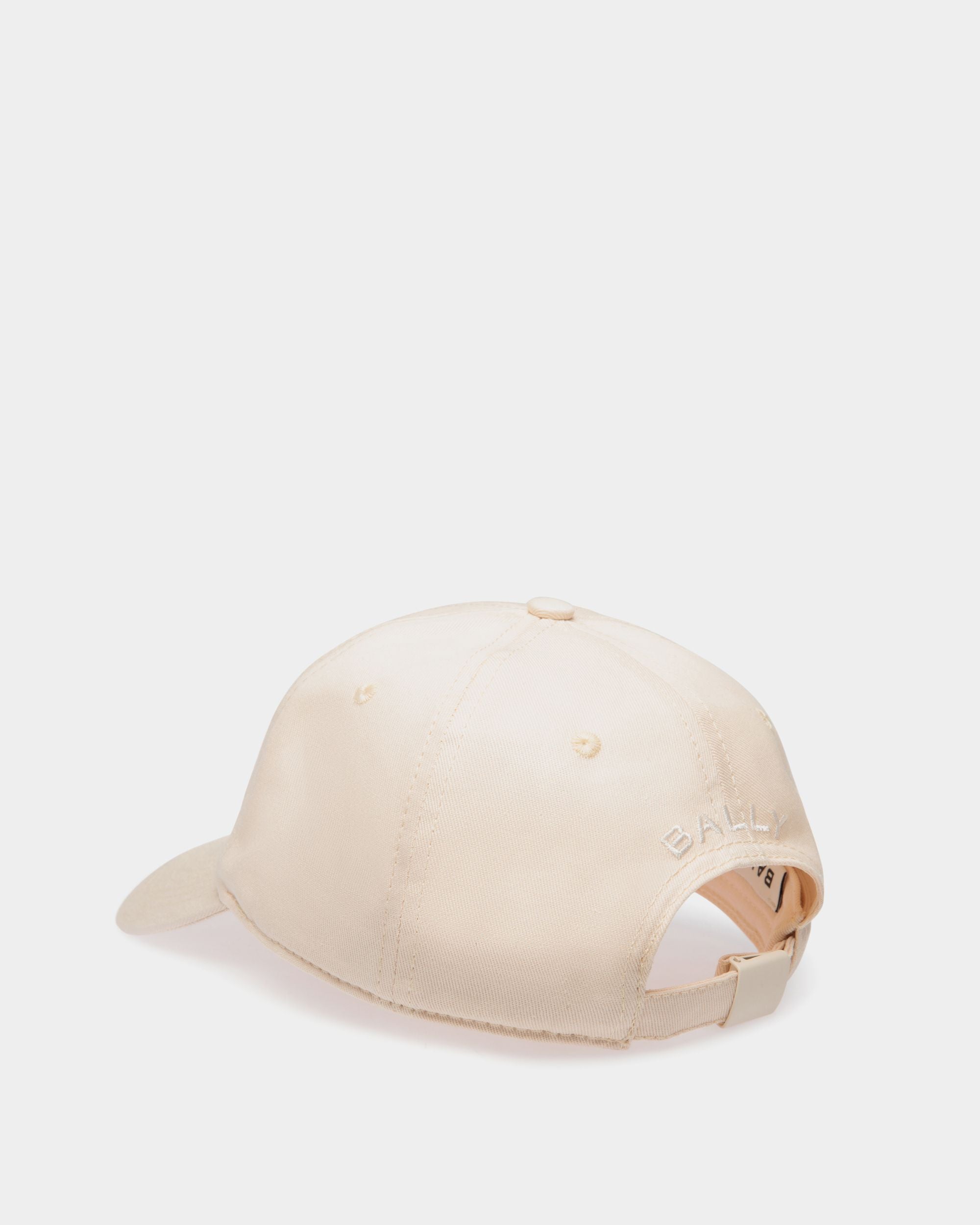 Baseball Hat in Natural Cotton with Bally Cake Embroidery - Women's - Bally - 03