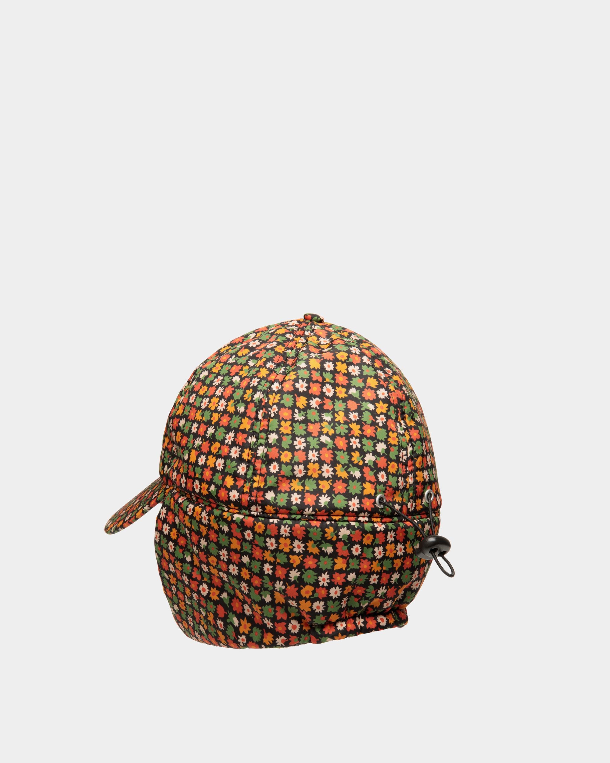 Winter Capsule Aviator Hat With Alpine Flowers in Multicolor Recycled Nylon - Women's - Bally - 03