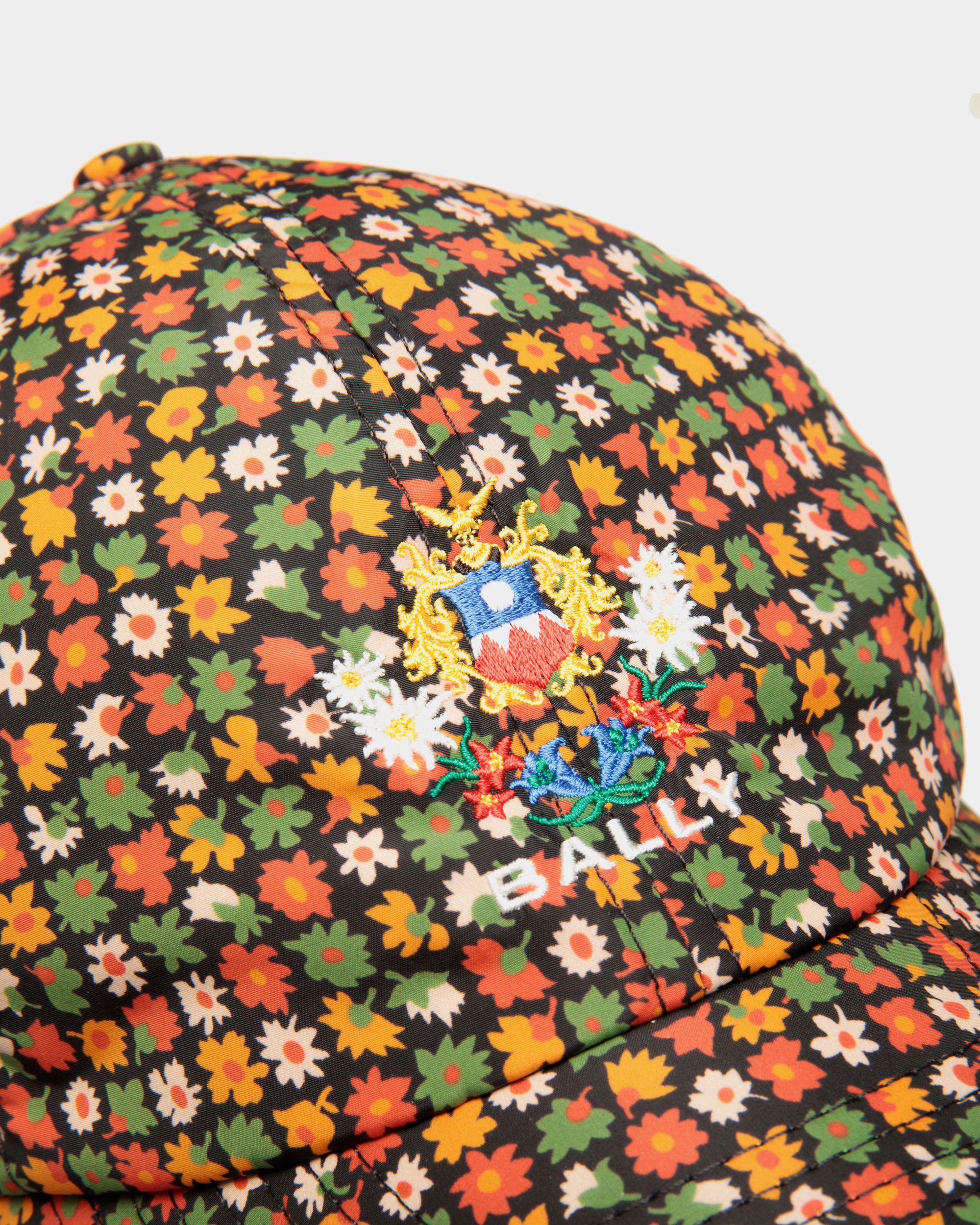Winter Capsule Aviator Hat With Alpine Flowers in Multicolor Recycled Nylon - Women's - Bally - 04