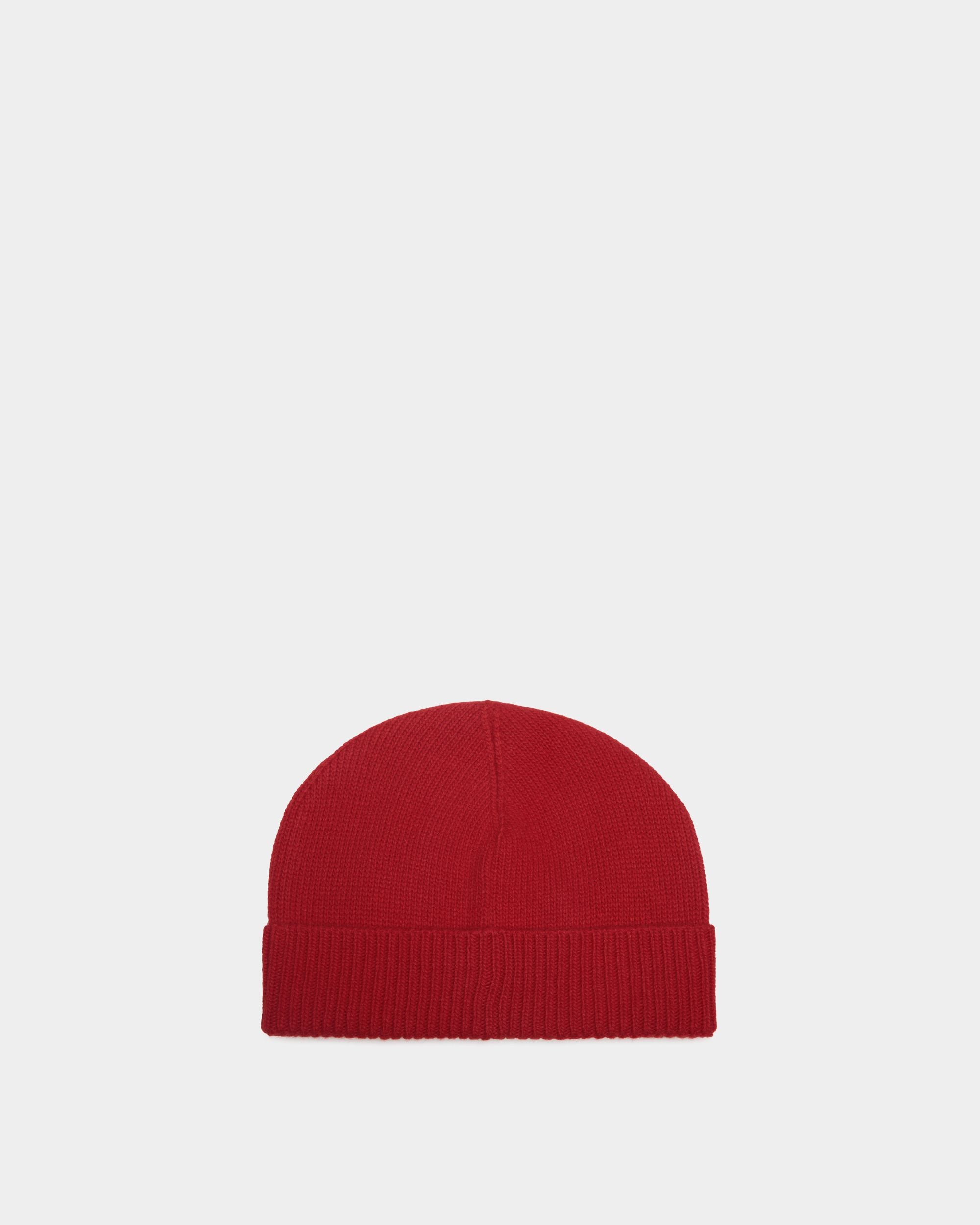 Winter Capsule Beanie With Alpine Flowers in Red Wool - Women's - Bally - 03