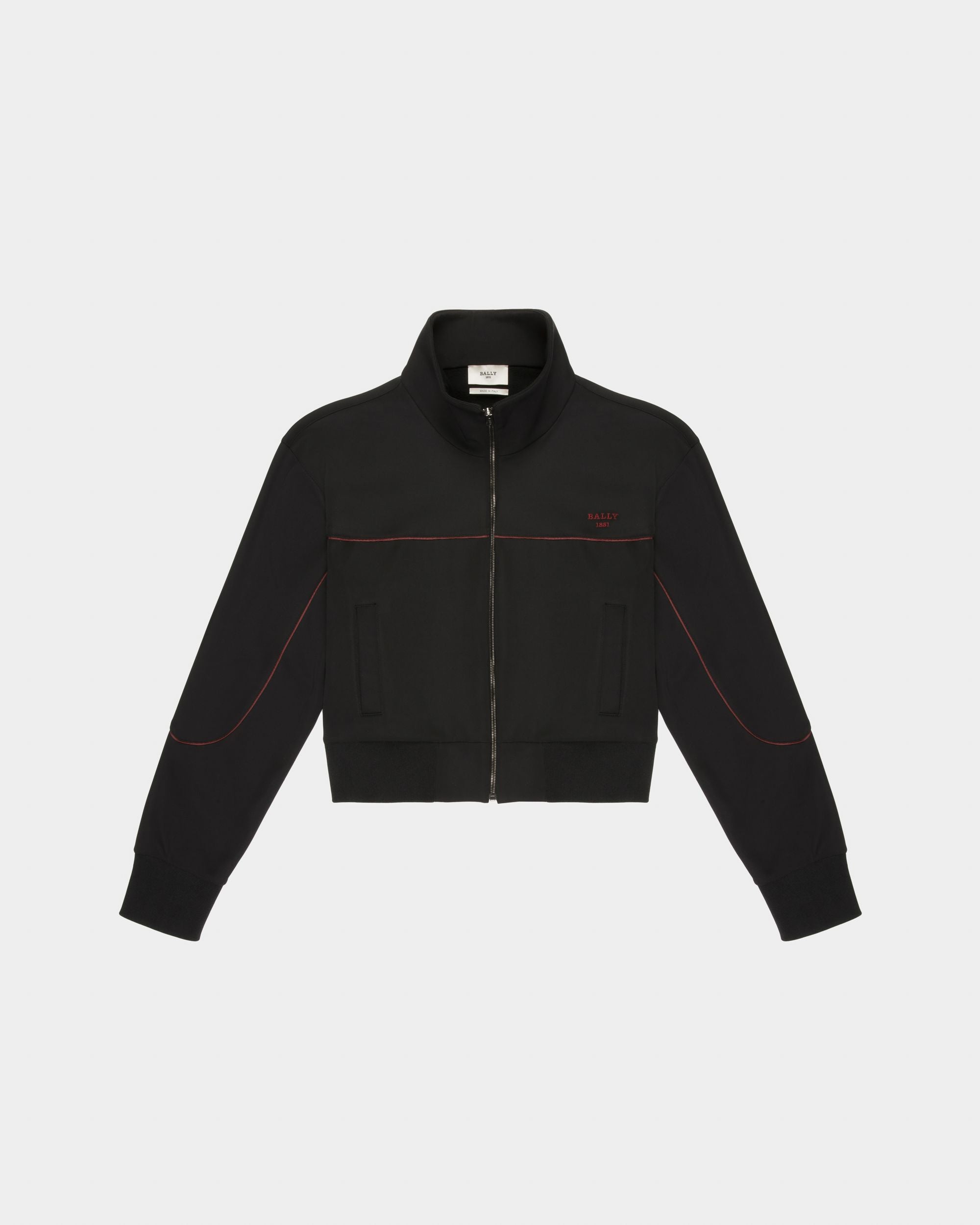 Polyester Mix Sweatshirt In Black - Women's - Bally - 04