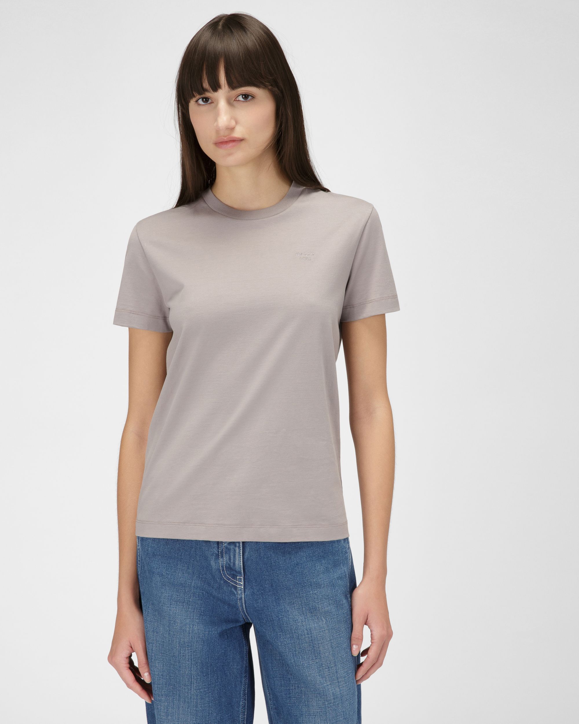 Embroidered Logo T-Shirt - Women's - Bally - 01