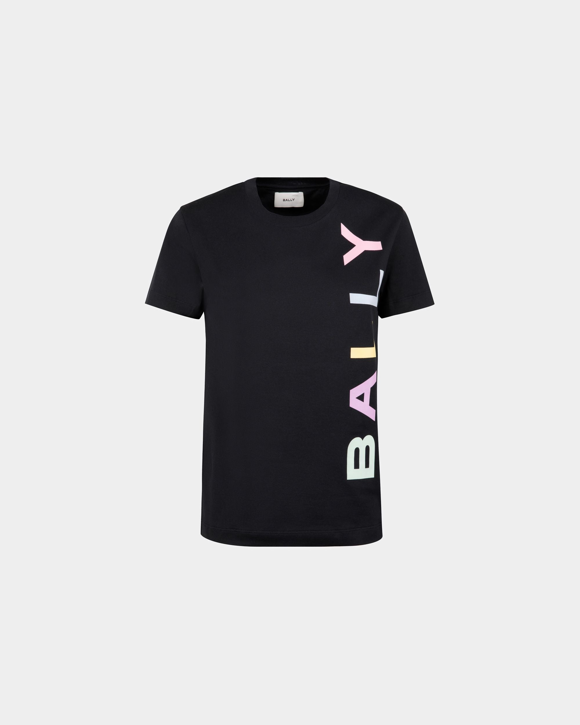 T-Shirt in Dark Blue Cotton - Women's - Bally - 01
