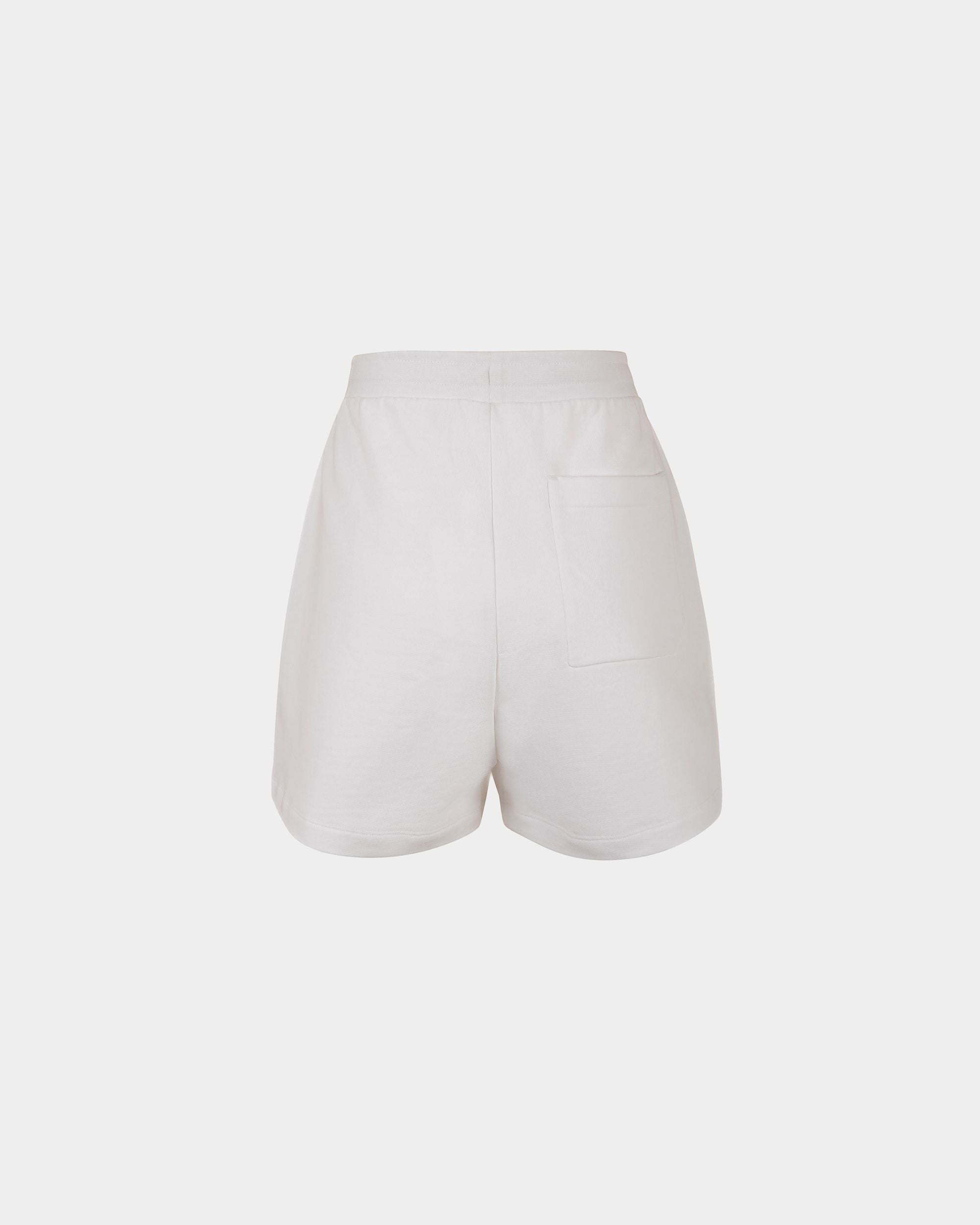 Shorts in White Cotton Fleece - Women's - Bally - 03