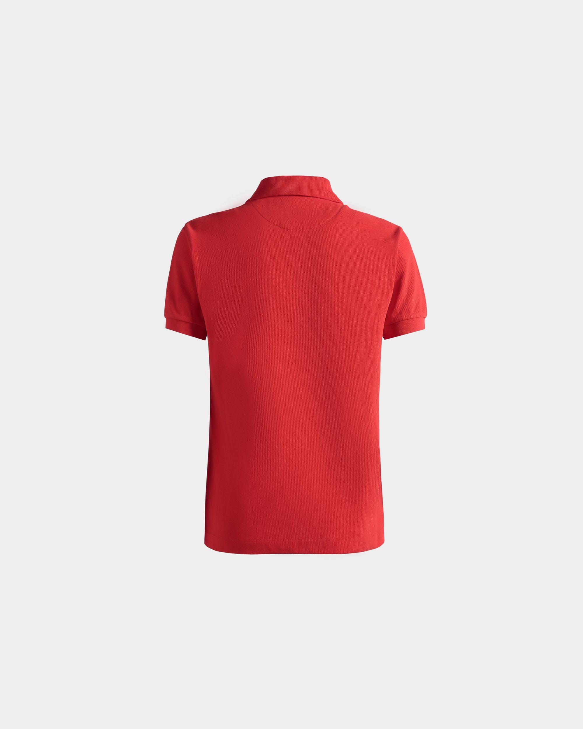 Short Sleeve Polo in Red Cotton - Women's - Bally - 07
