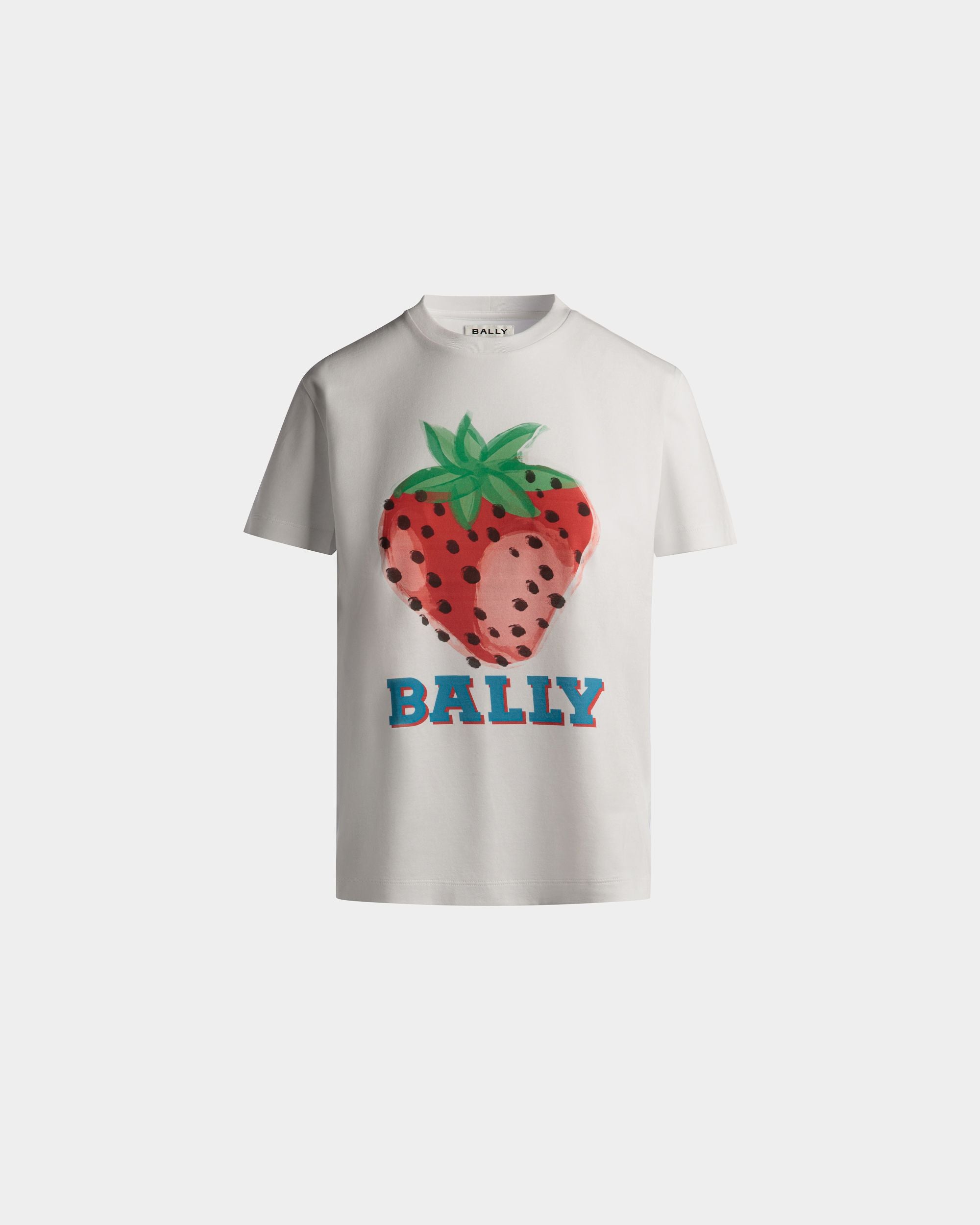 Printed T-Shirt in Strawberry Print Cotton - Women's - Bally - 01