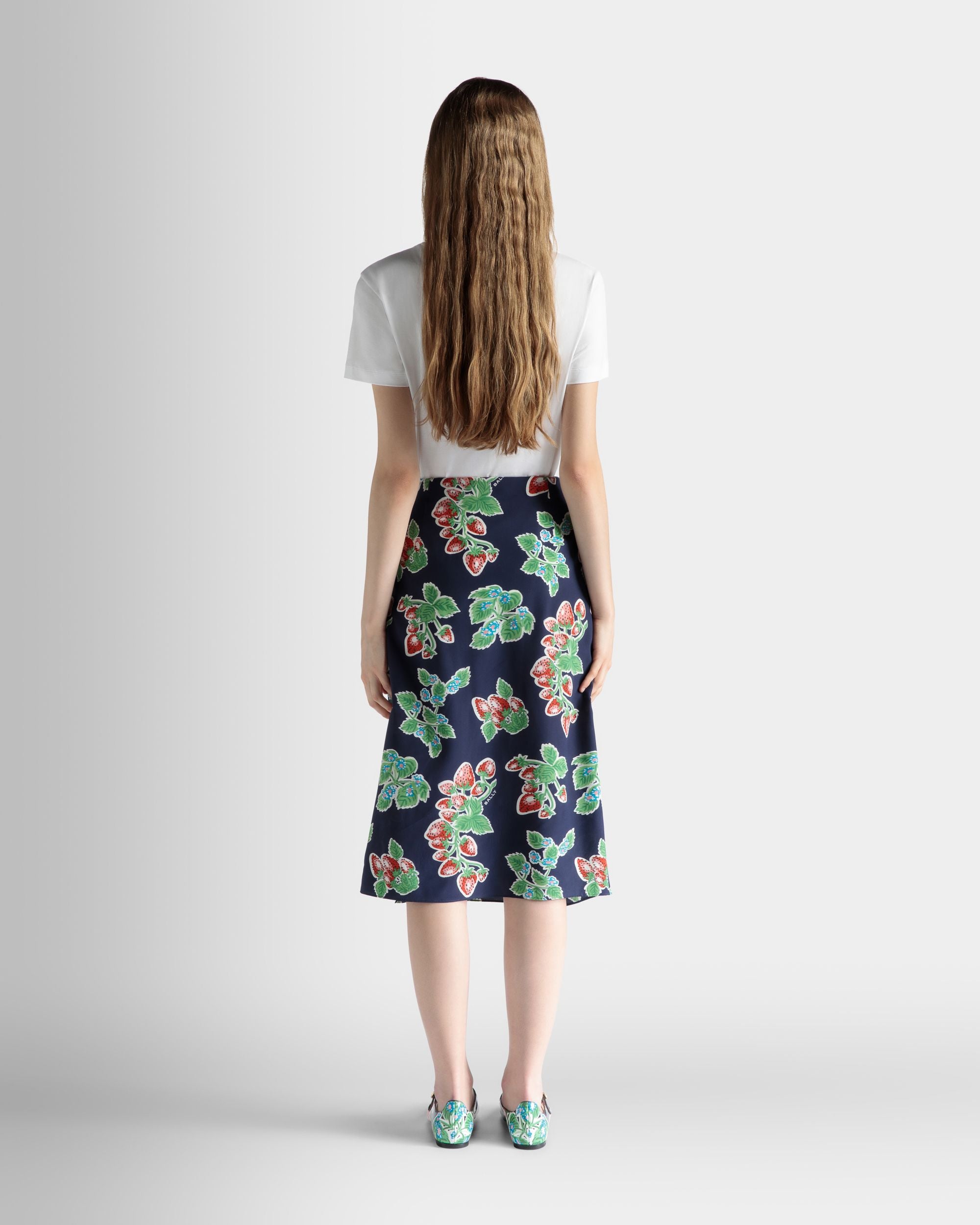 Printed T-Shirt in Strawberry Print Cotton - Women's - Bally - 06