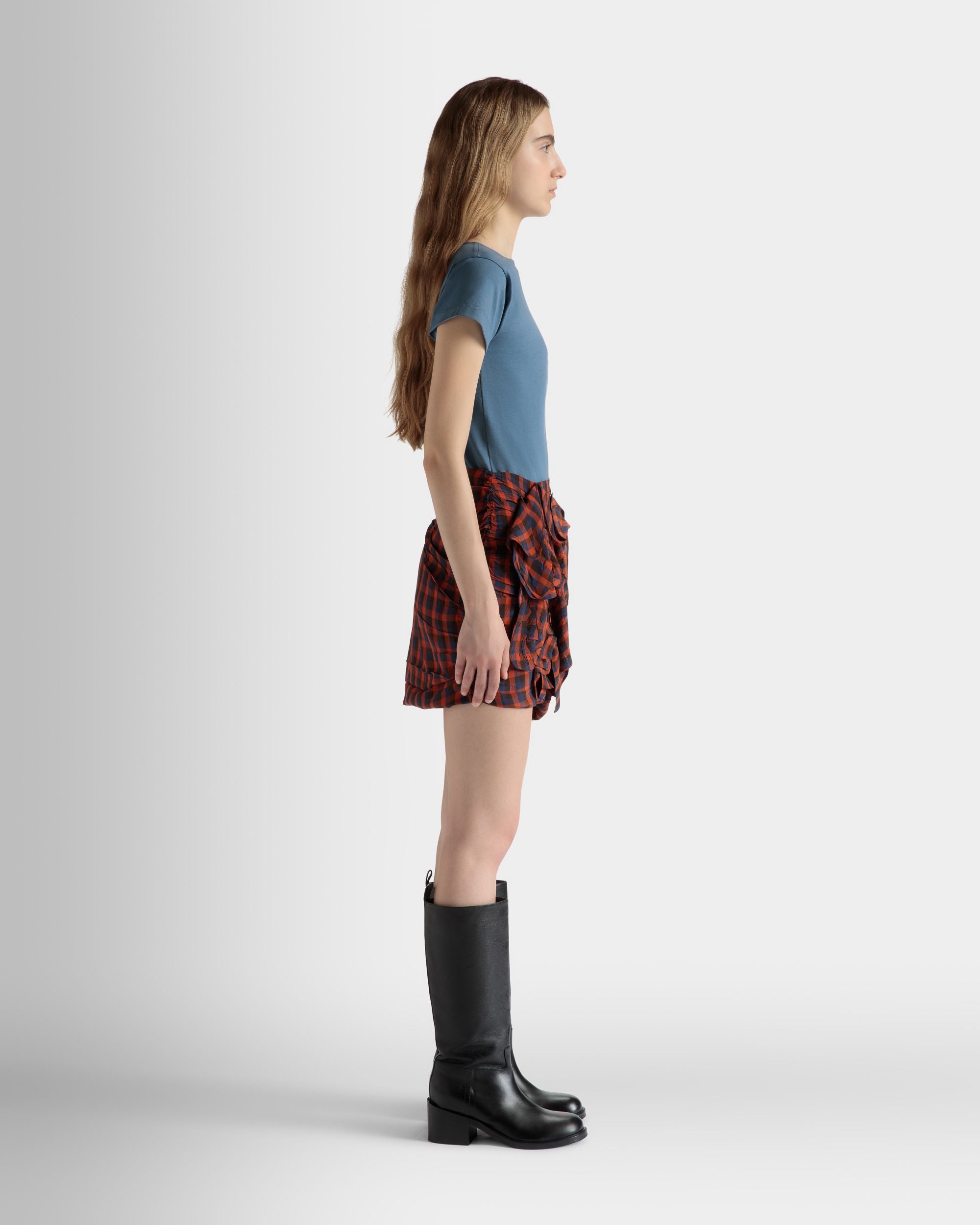 T-Shirt in Light Blue Cotton - Women's - Bally - 05