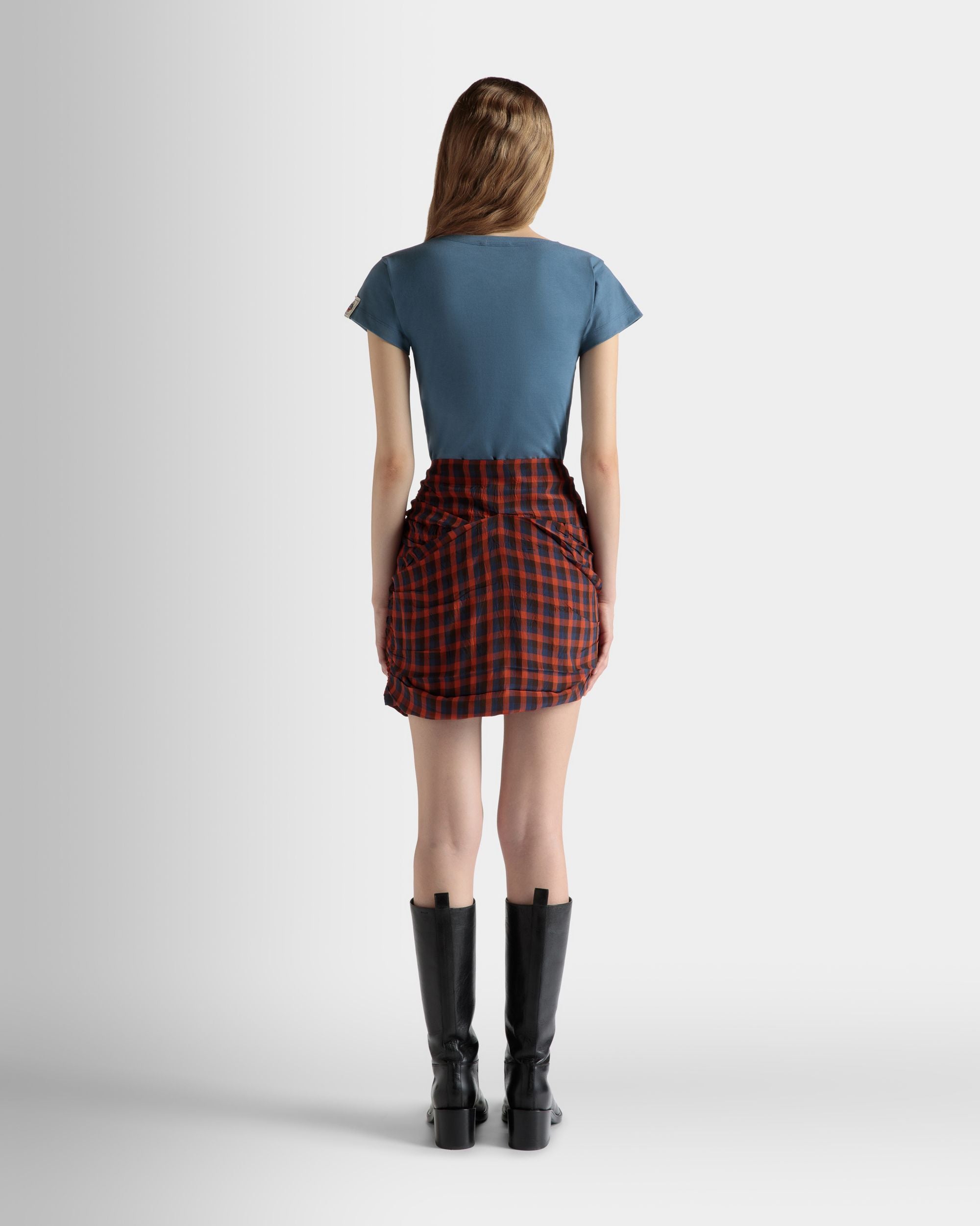T-Shirt in Light Blue Cotton - Women's - Bally - 06
