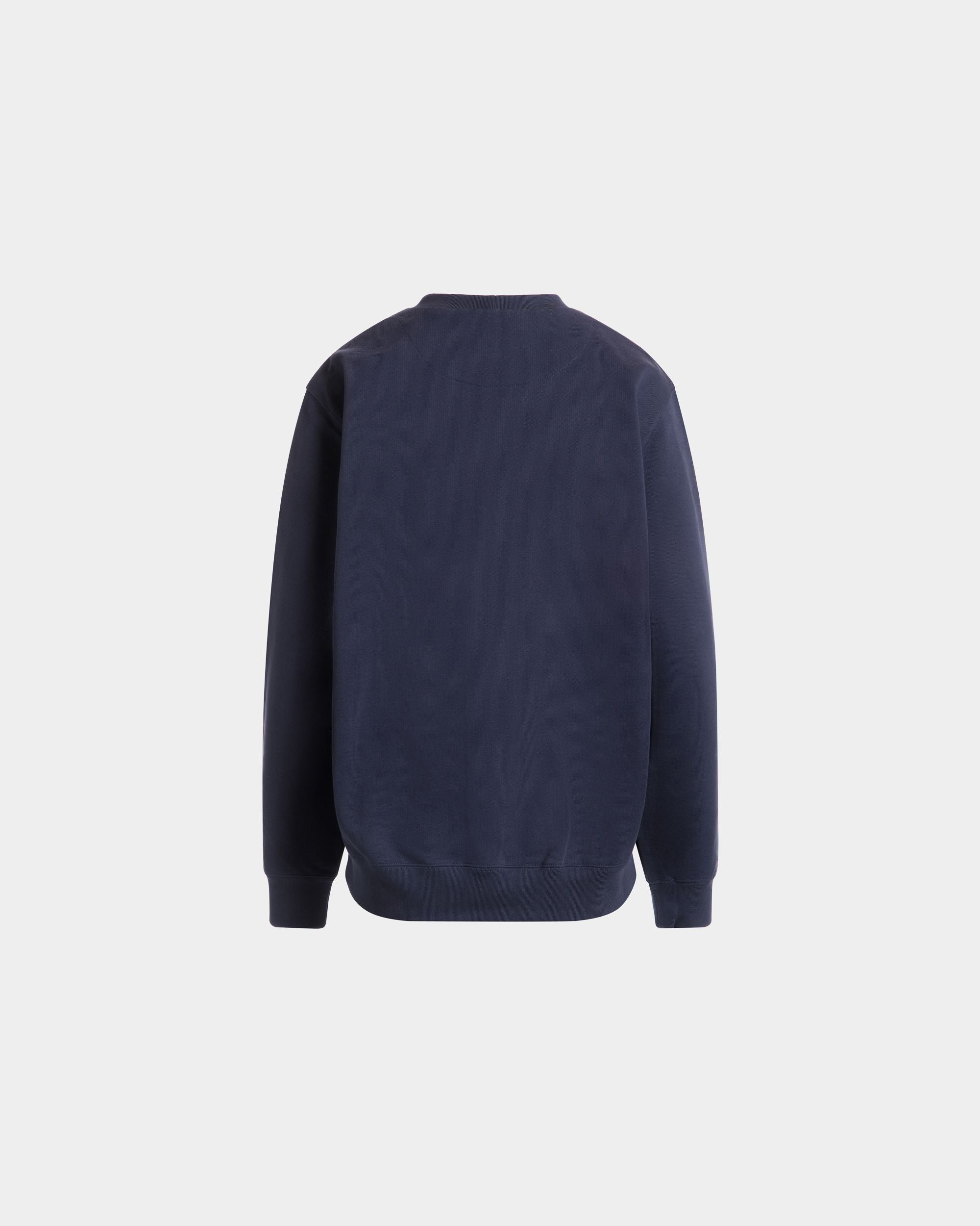 Sweatshirt in Navy Blue Cotton with a Strawberry Print - Women's - Bally - 03