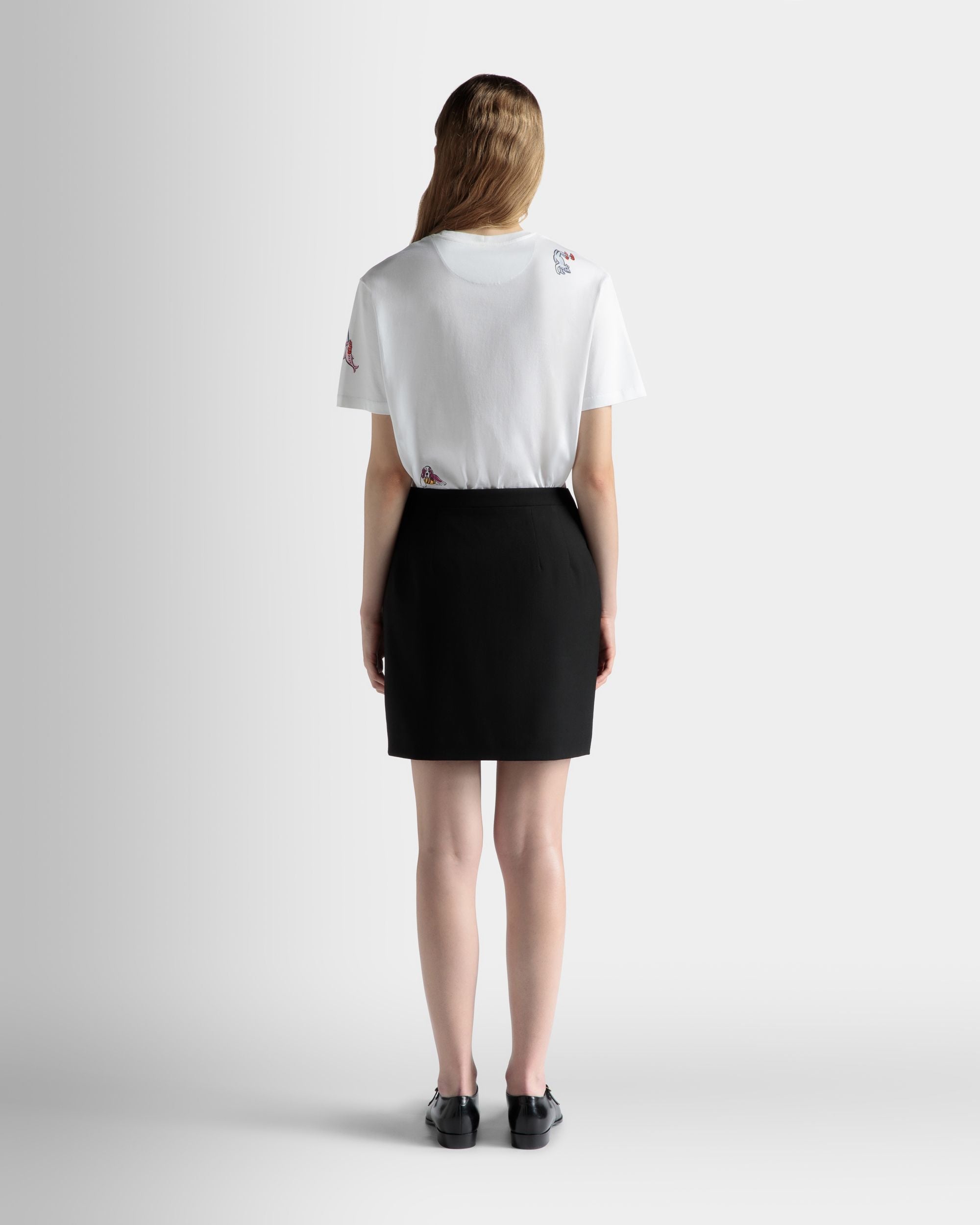 T-Shirt in White Cotton - Women's - Bally - 06
