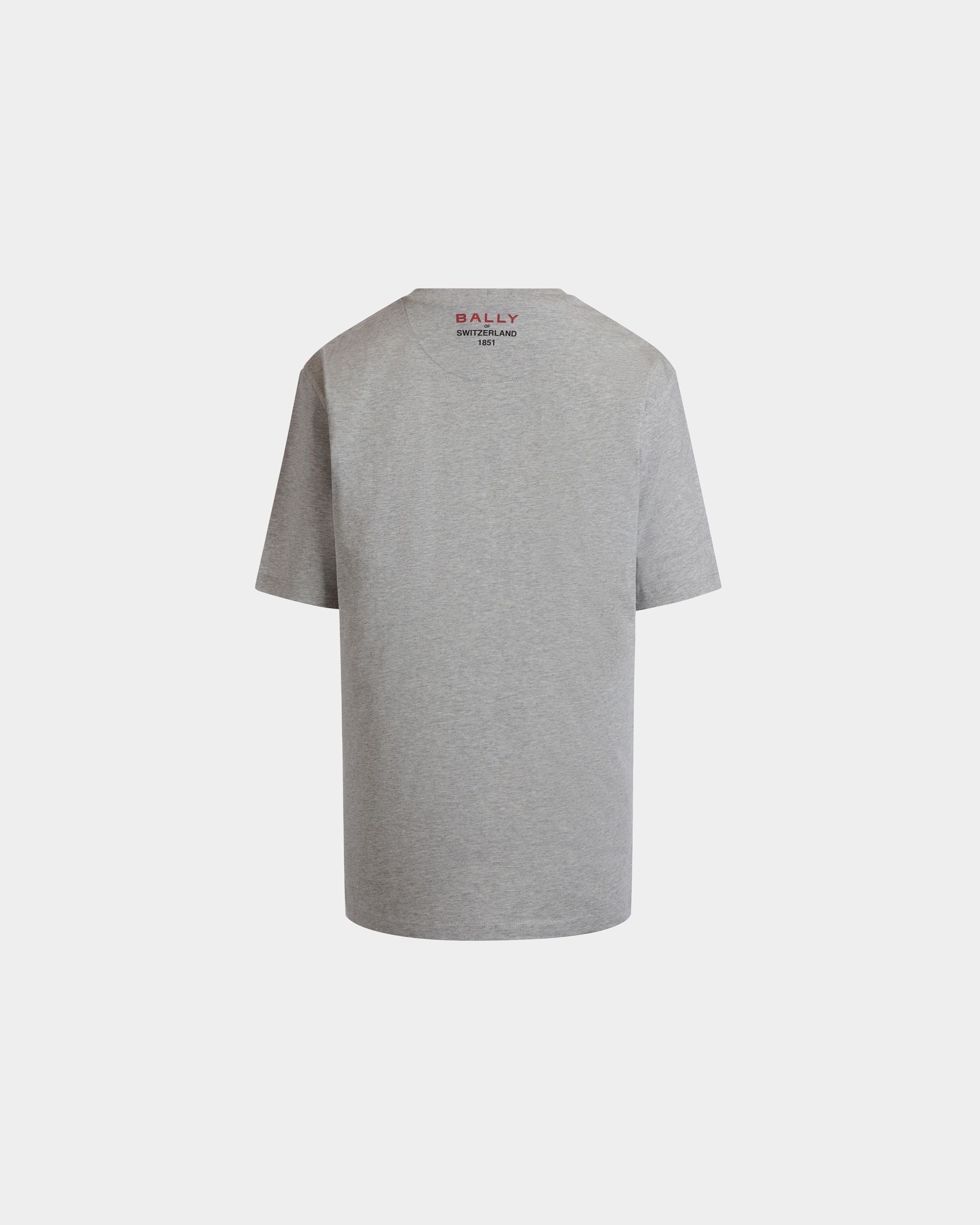 T-Shirt With Mermaid Print In Grey Melange Cotton - Women's - Bally - 07
