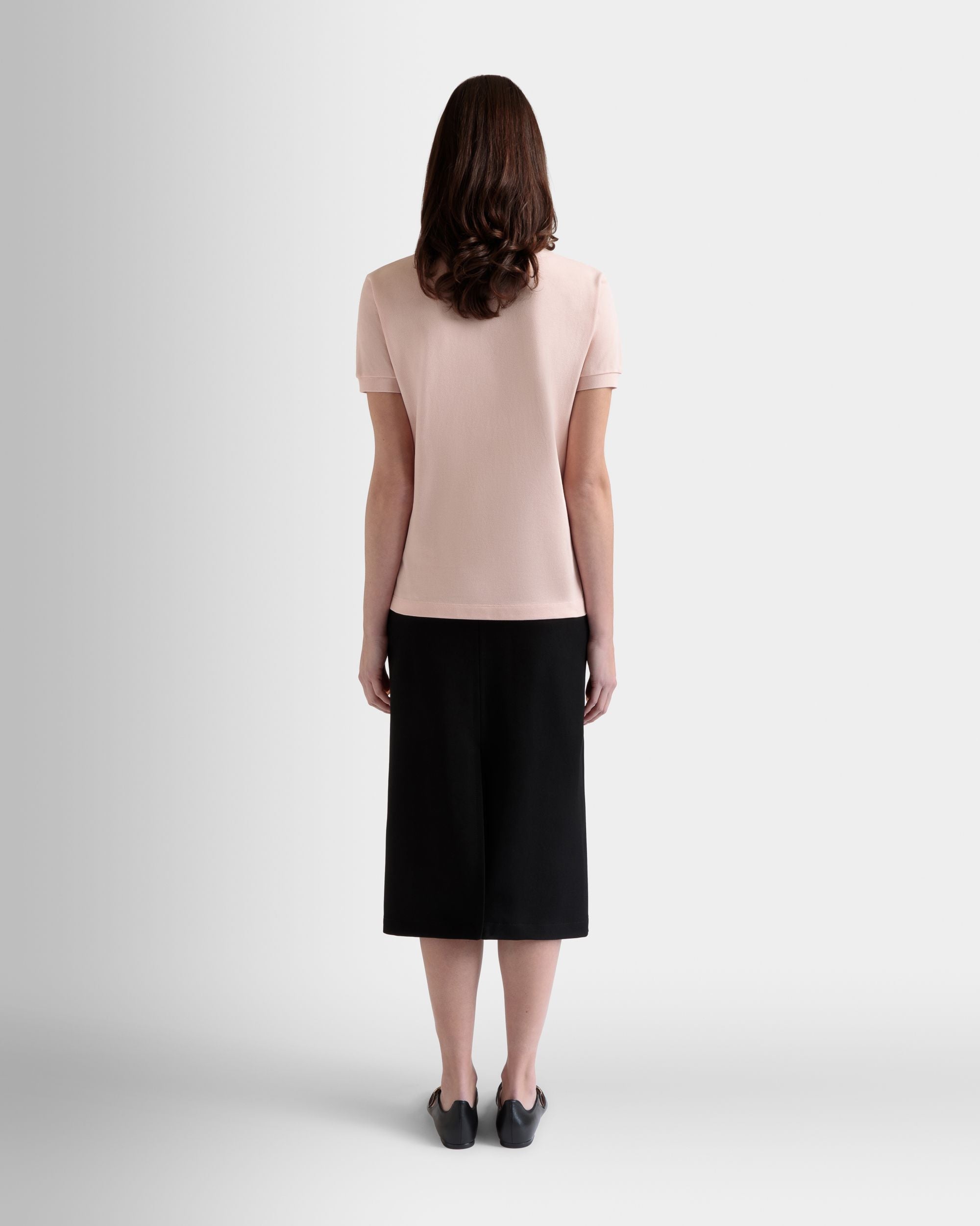 Polo Shirt with a Bally Cake in Dusty Petal Cotton - Women's - Bally - 06