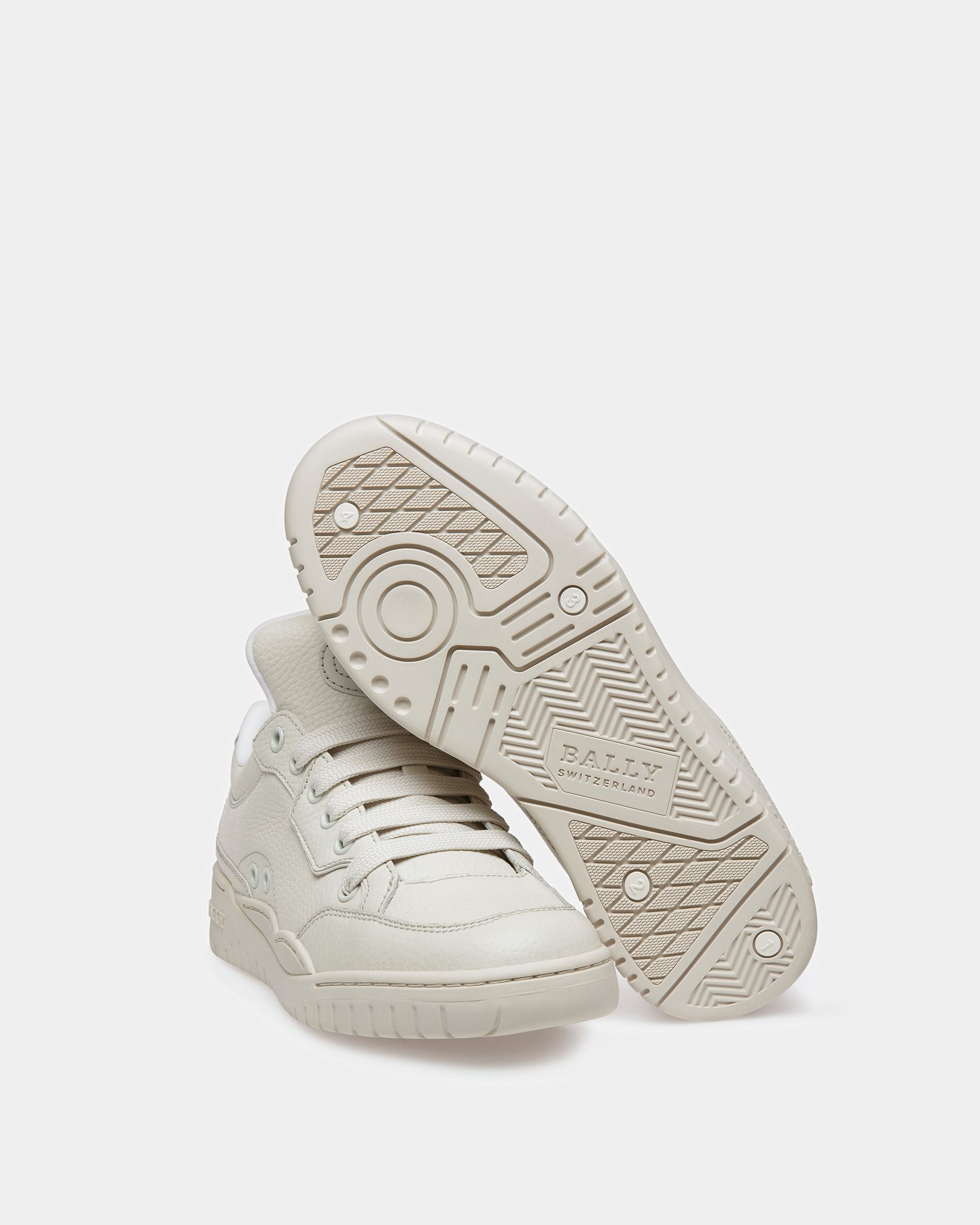 Kiro Leather Sneakers In Dusty White - Women's - Bally - 05