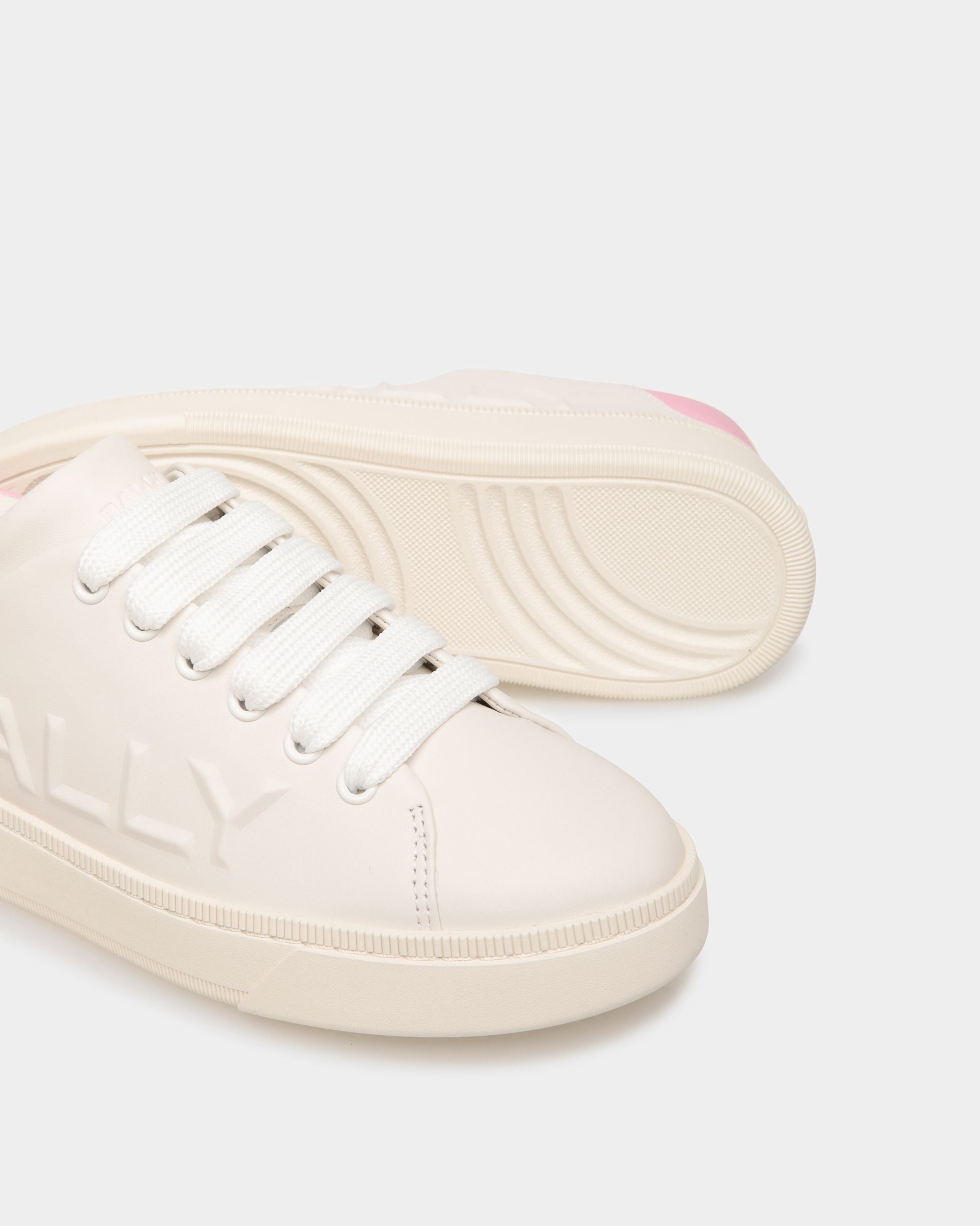 Raise Sneaker In White And Pink Leather - Women's - Bally - 04
