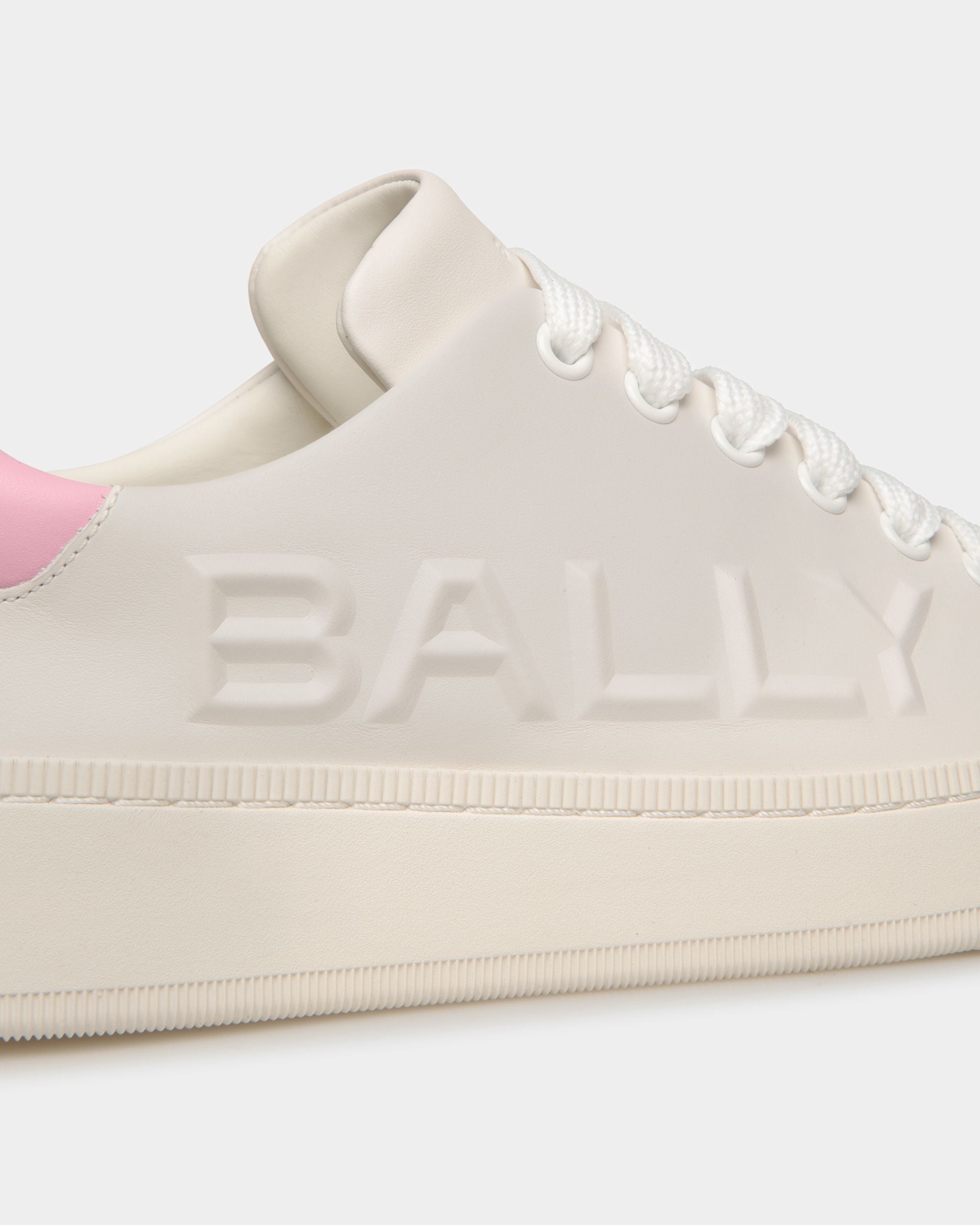 Raise Sneaker In White And Pink Leather - Women's - Bally - 05