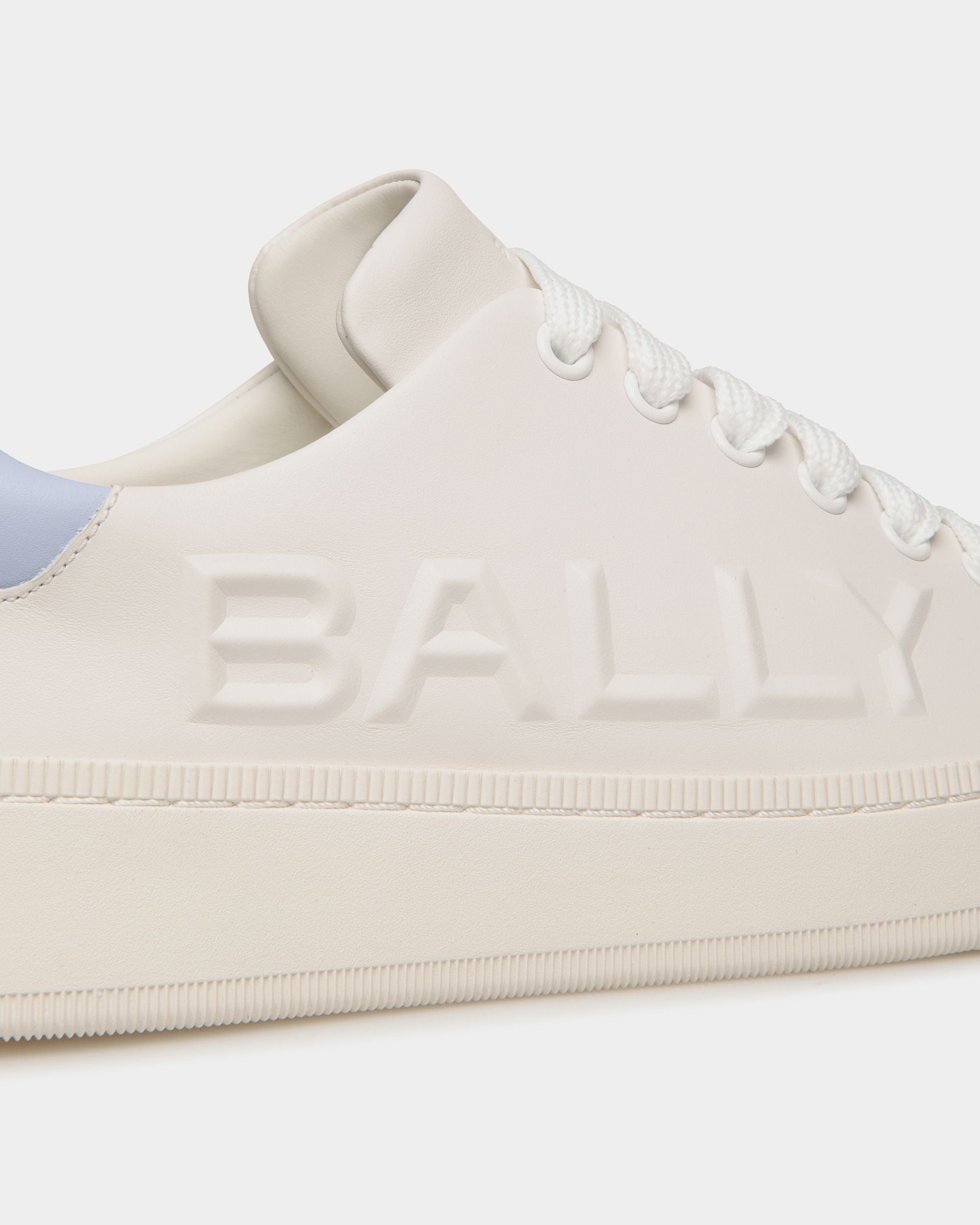 Raise Sneaker in White And Light Blue Leather - Women's - Bally - 05