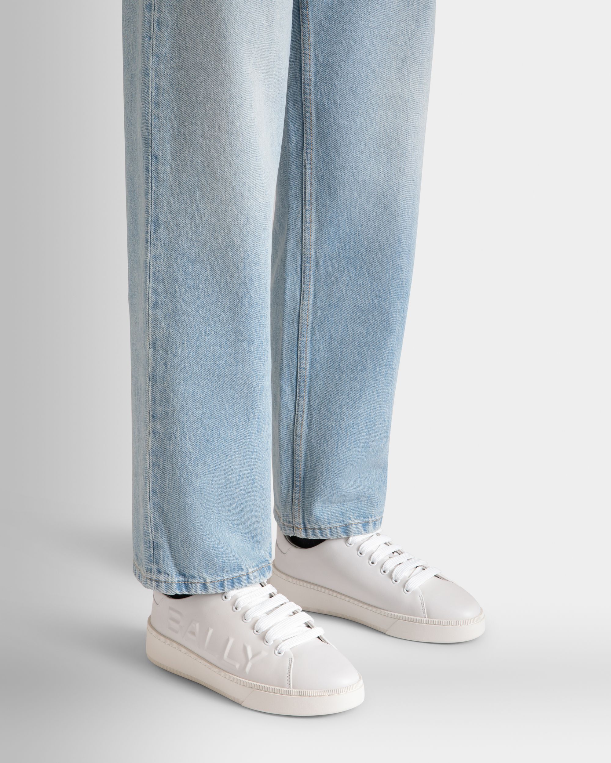 Raise Sneaker In White Leather - Women's - Bally - 02