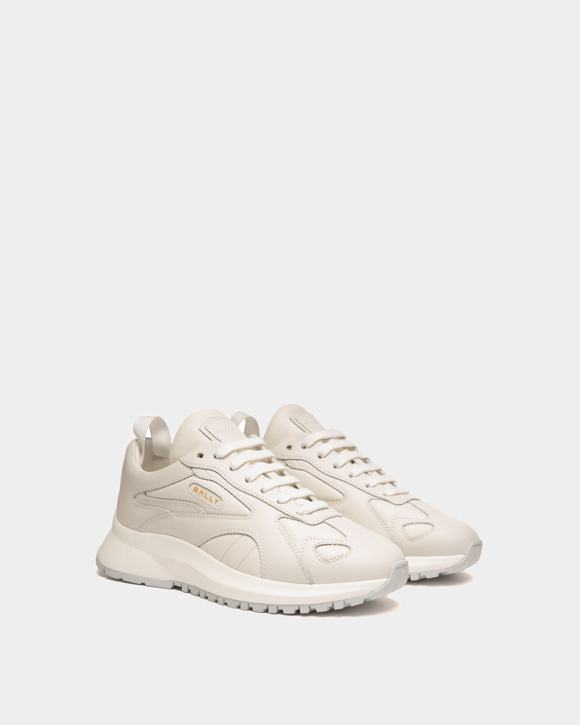 Outline Sneaker In White Leather - Women's - Bally - 02