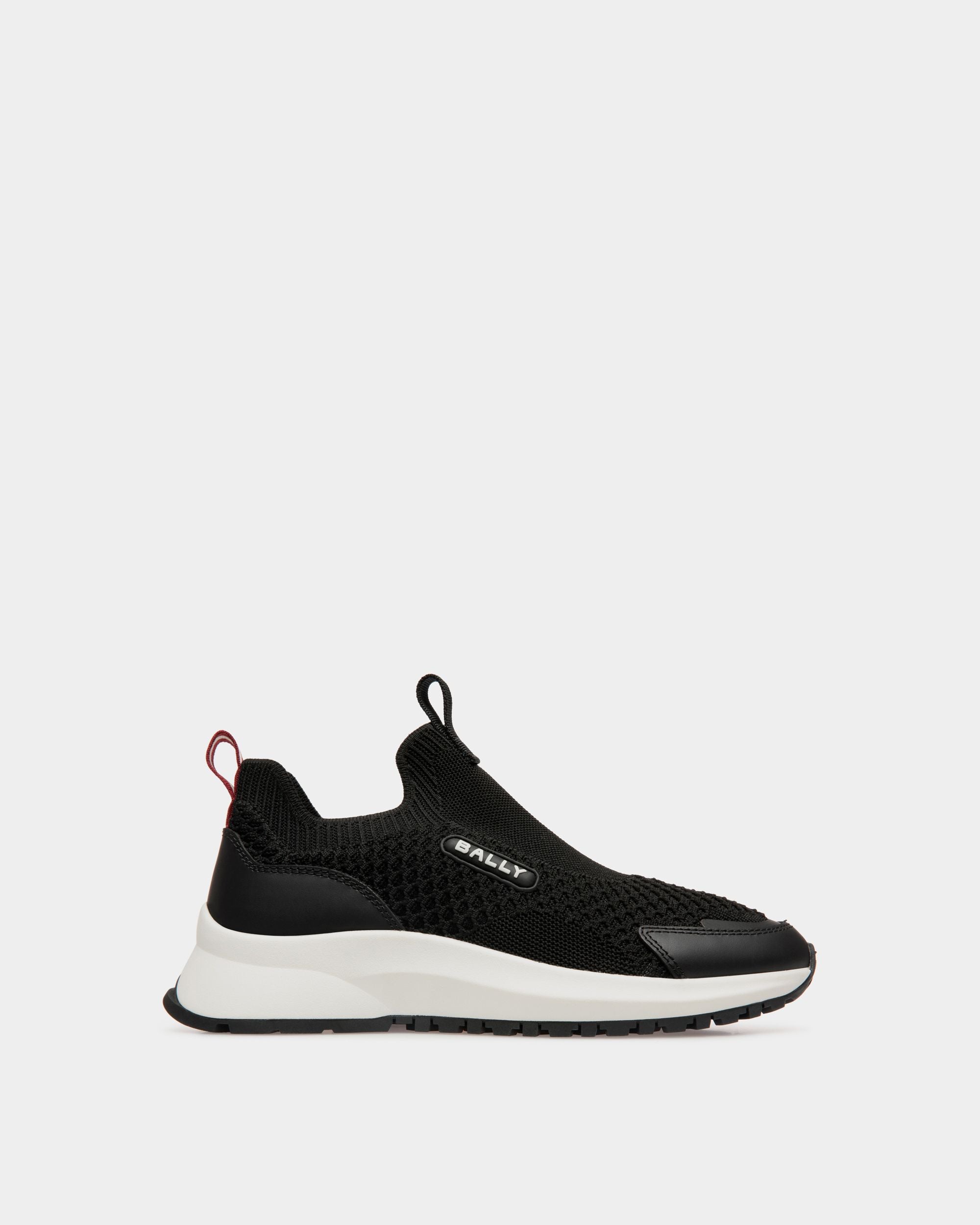 Outline Sneaker in Black Knit Fabric - Women's - Bally - 01