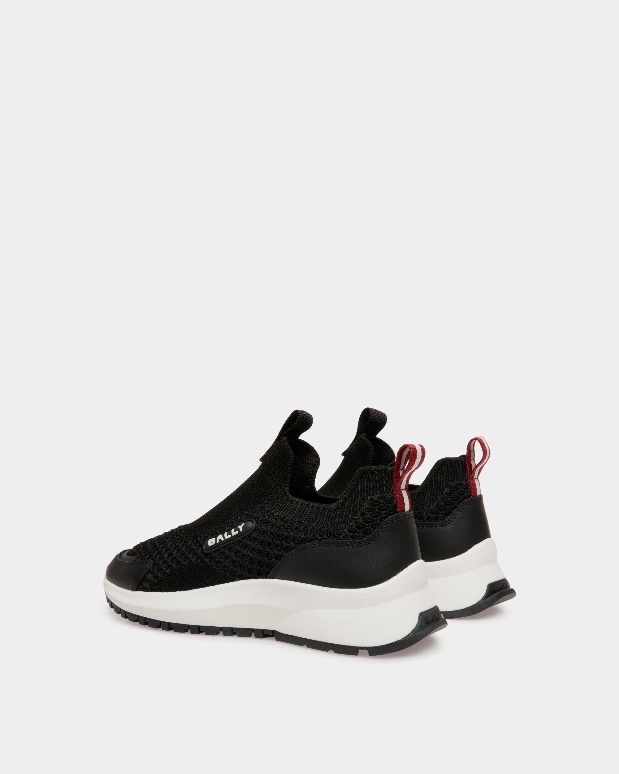 Outline Sneaker in Black Knit Fabric - Women's - Bally - 03