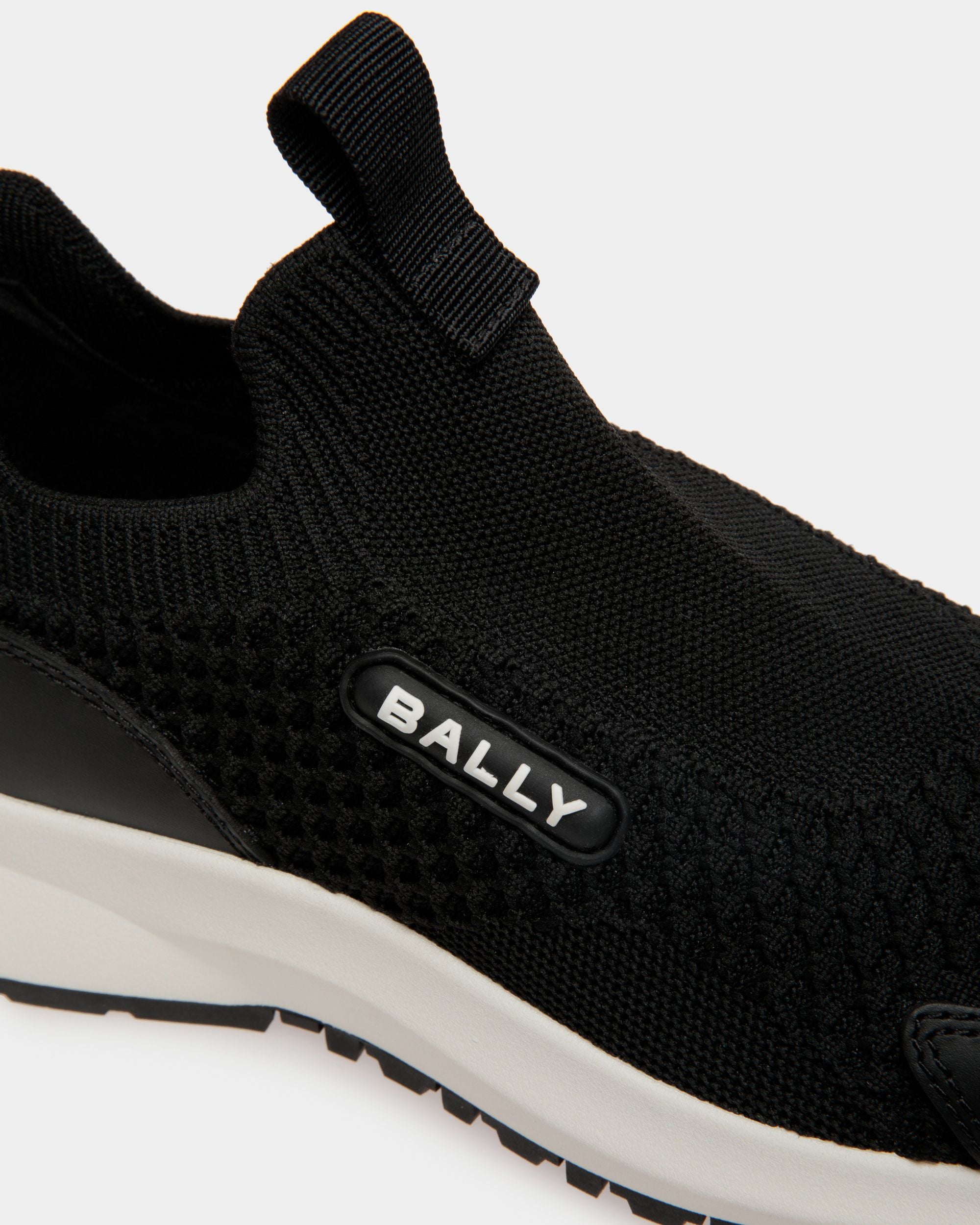 Outline Sneaker in Black Knit Fabric - Women's - Bally - 05