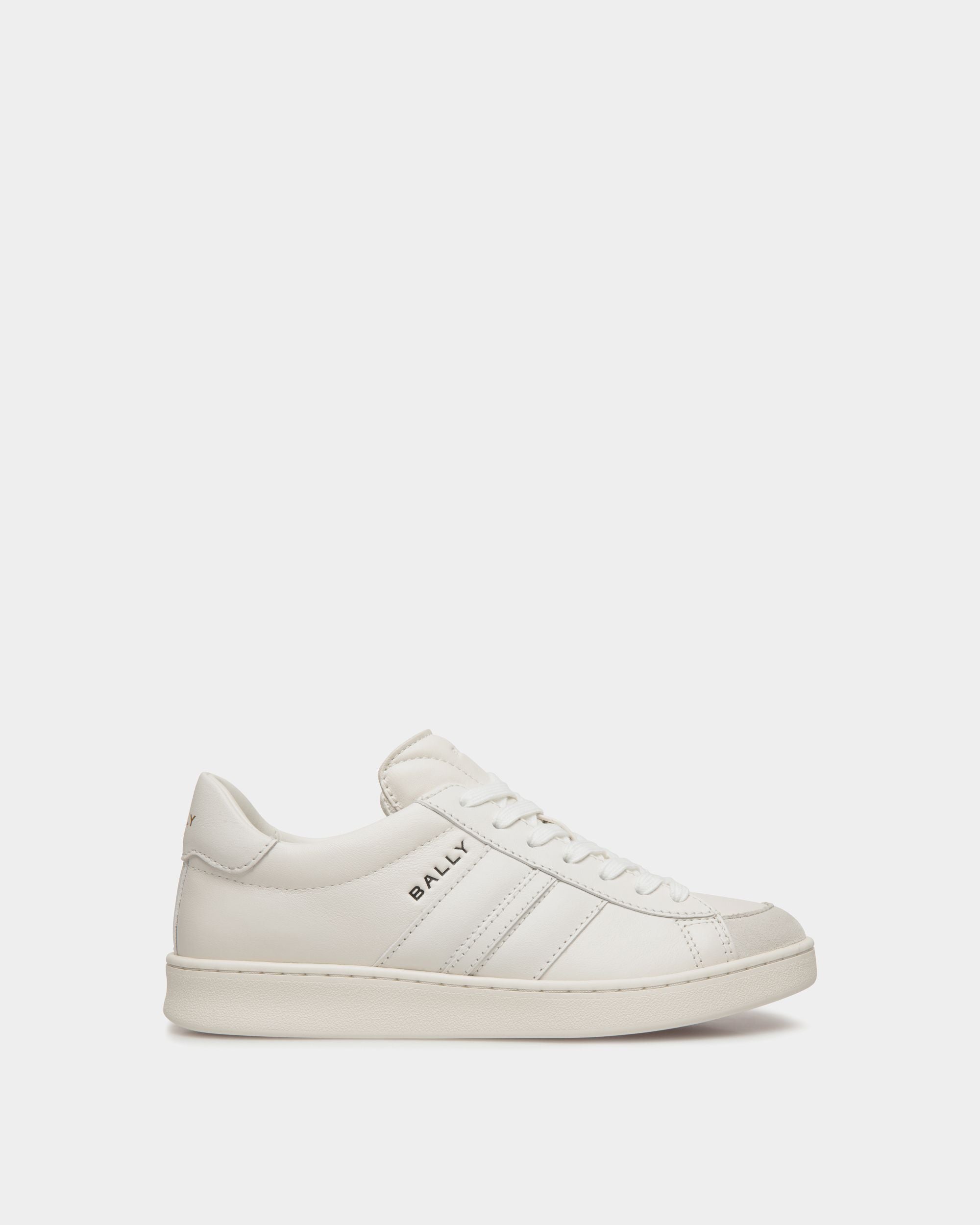 Tennis Sneaker In White Leather - Women's - Bally - 01