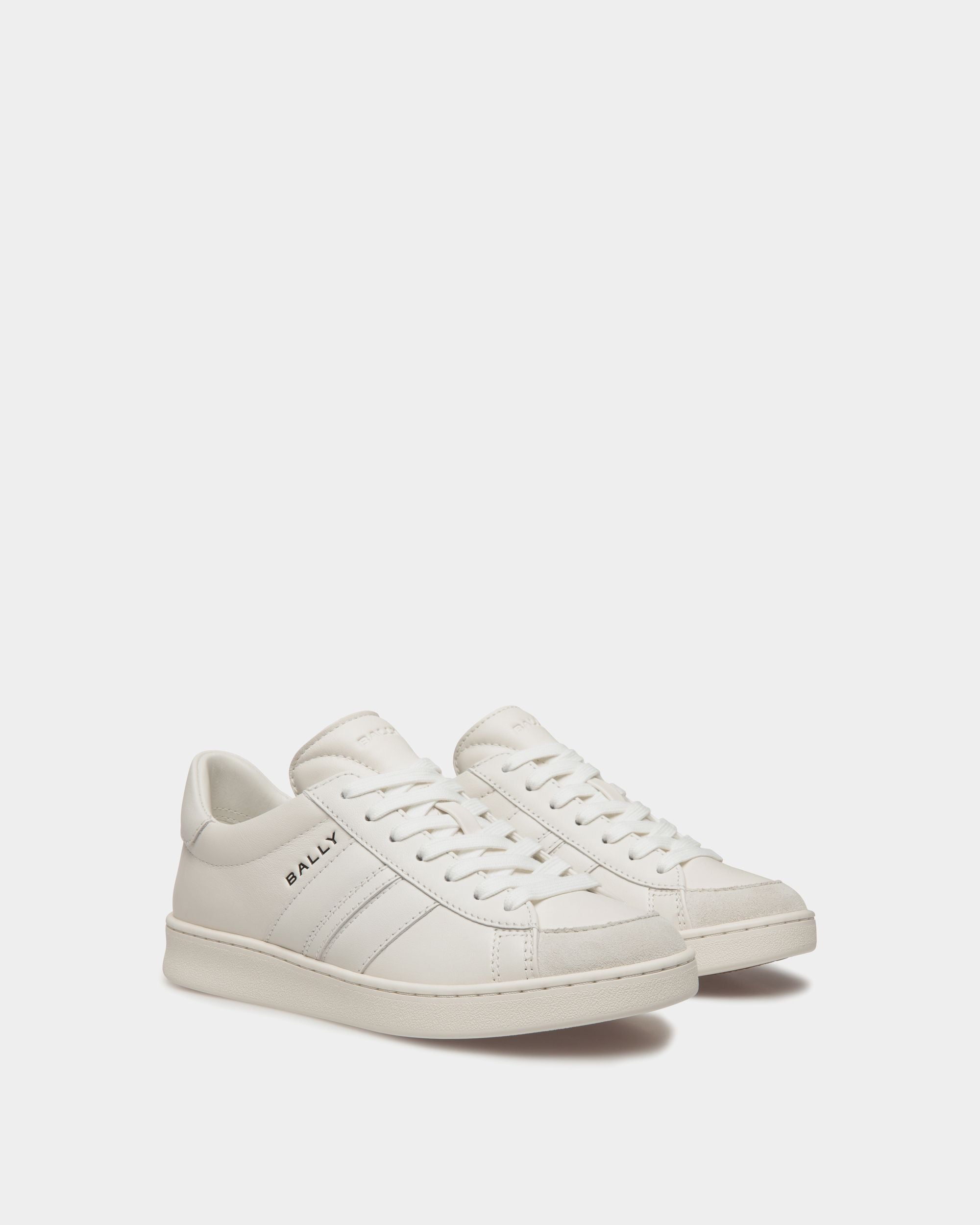 Tennis Sneaker In White Leather - Women's - Bally - 03