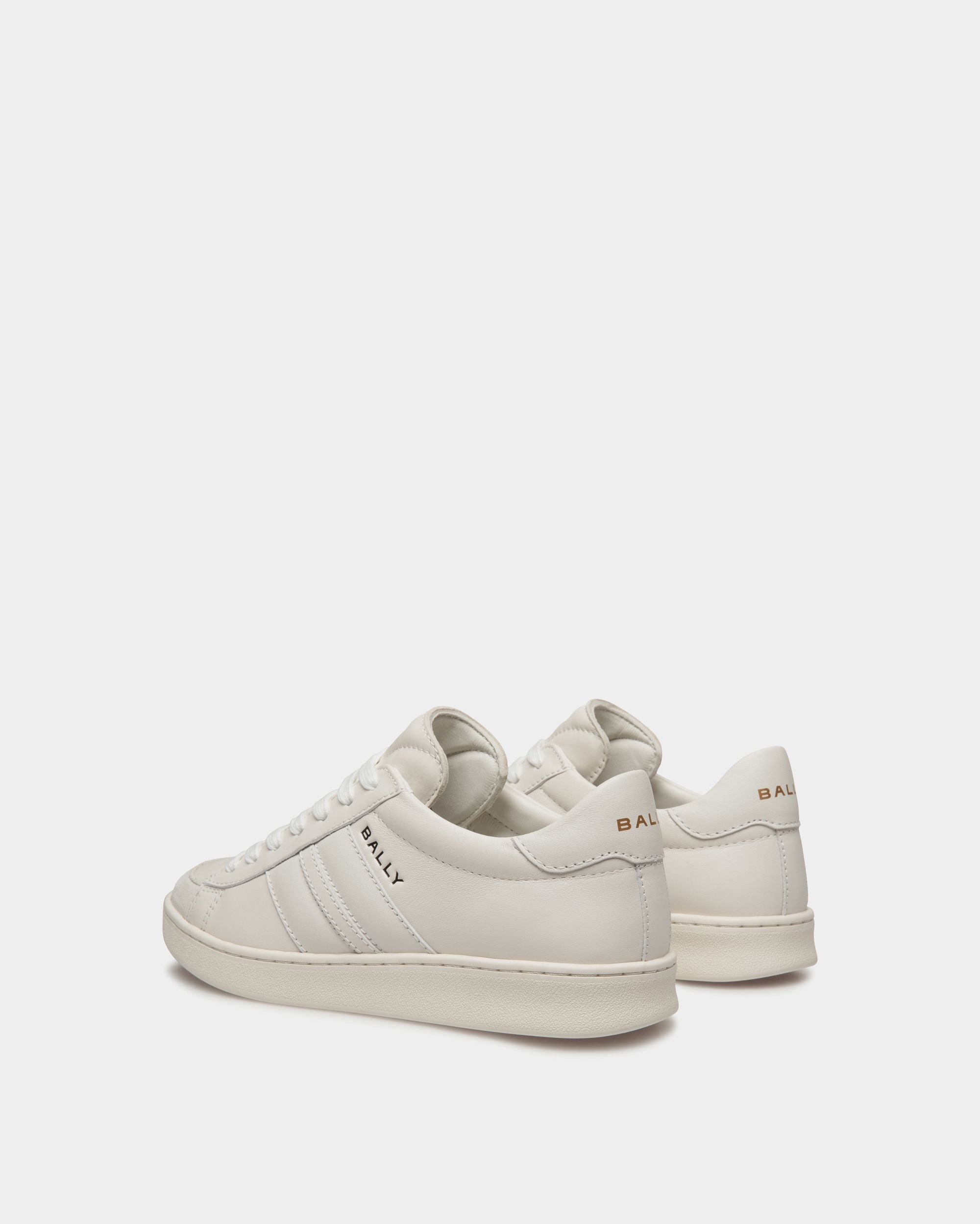 Tennis Sneaker In White Leather - Women's - Bally - 04
