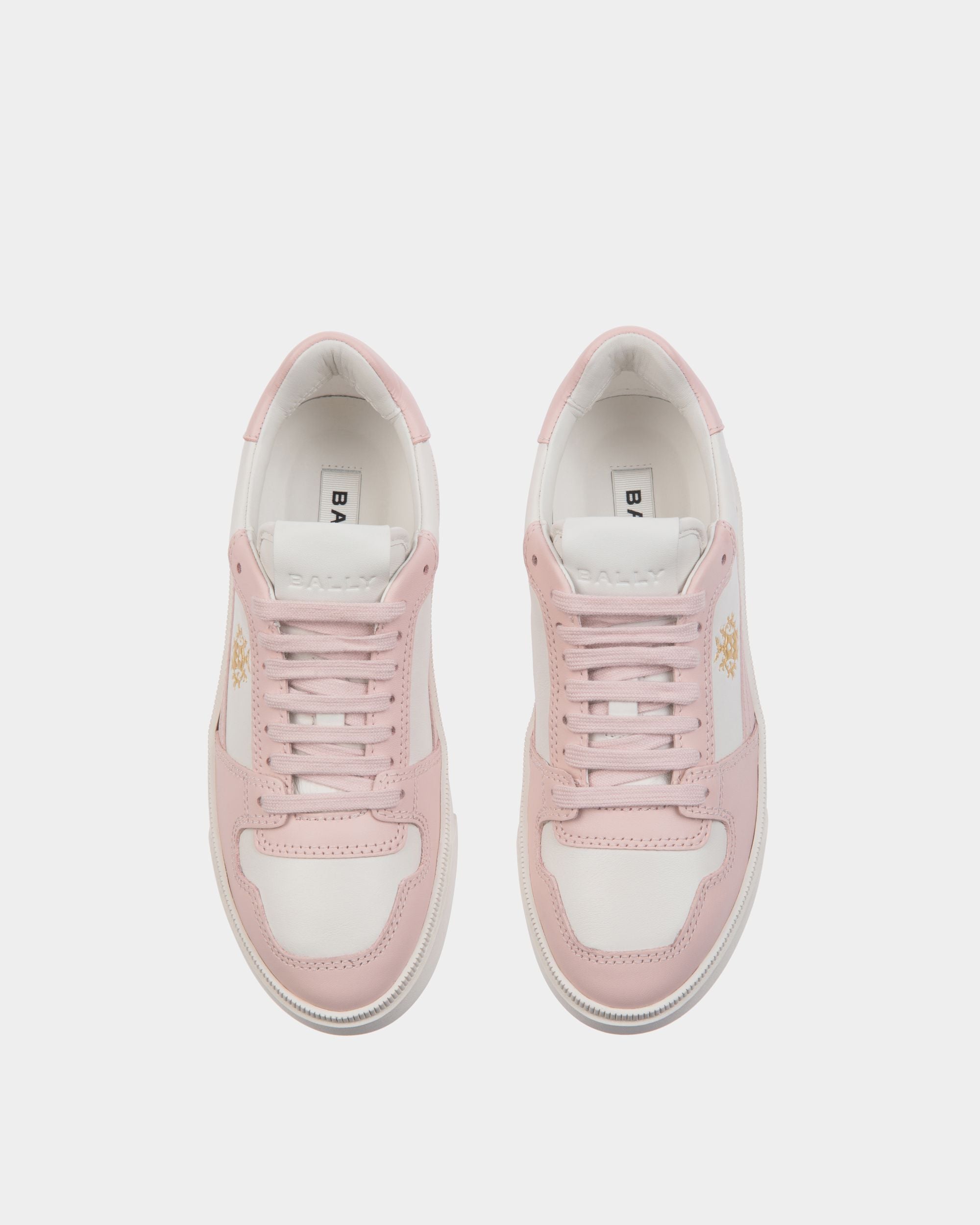 Raise Sneaker In Dusty Petal And White Leather - Women's - Bally - 05