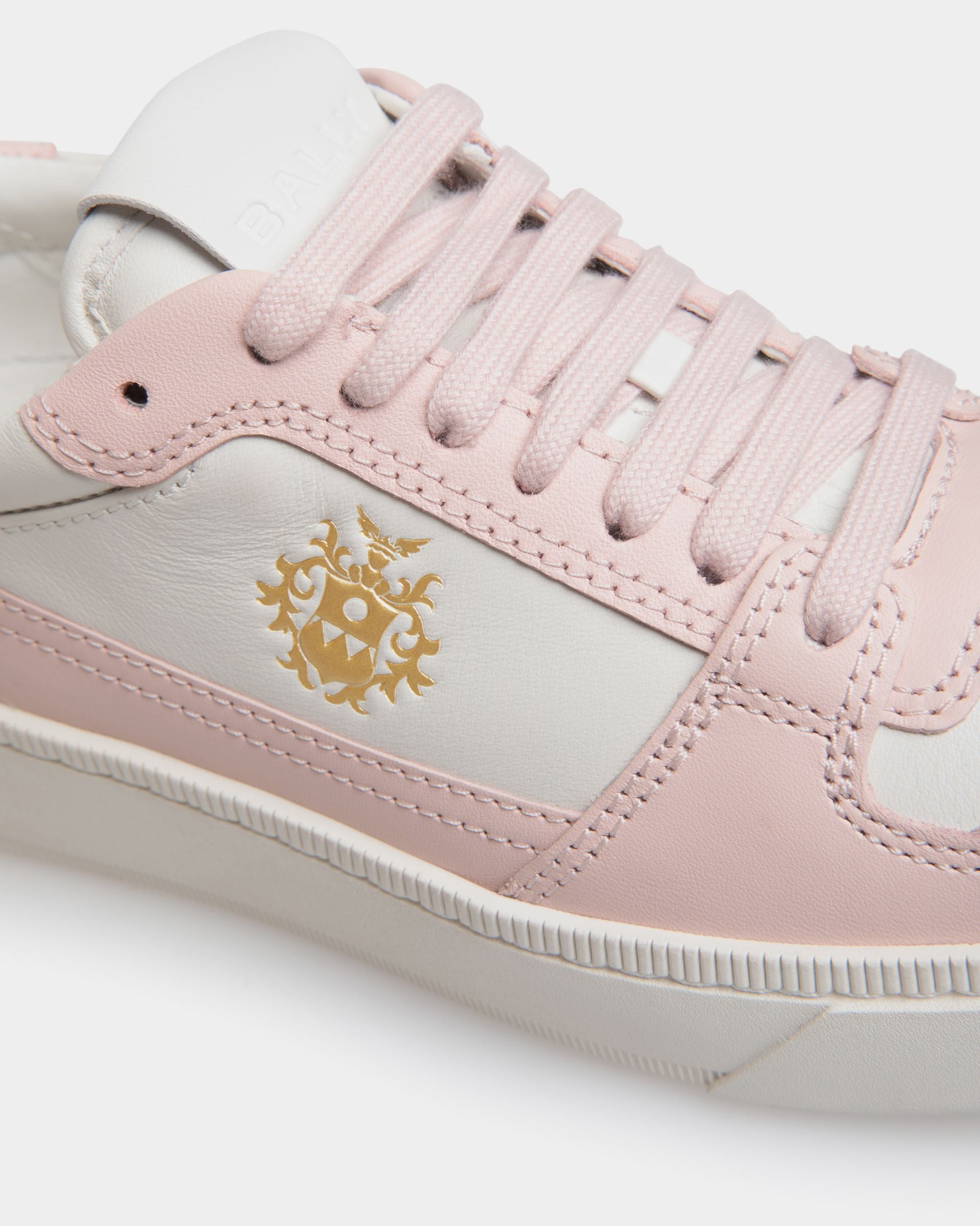 Raise Sneaker In Dusty Petal And White Leather - Women's - Bally - 06