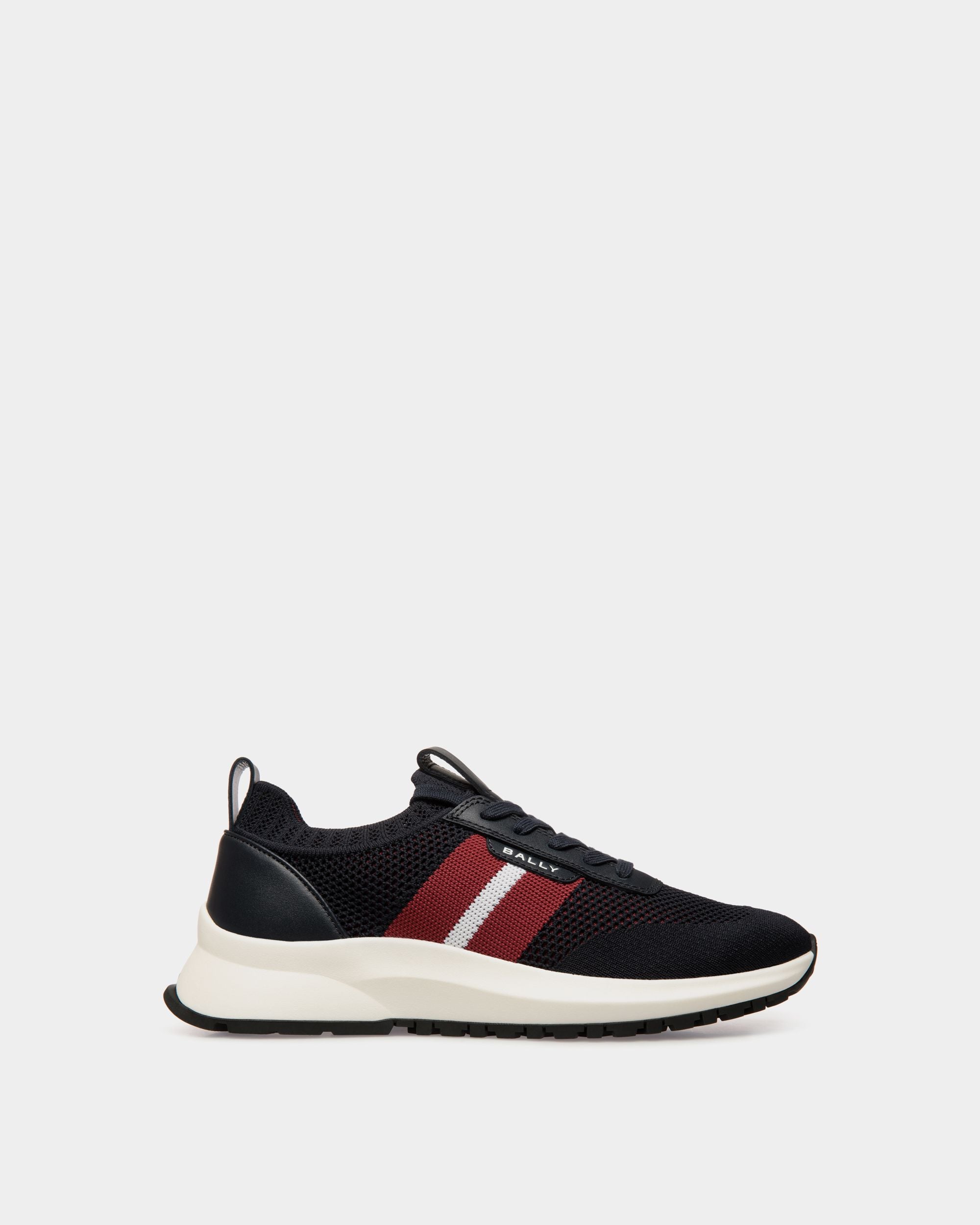 Outline Sneaker in Navy Blue Knit - Women's - Bally - 01