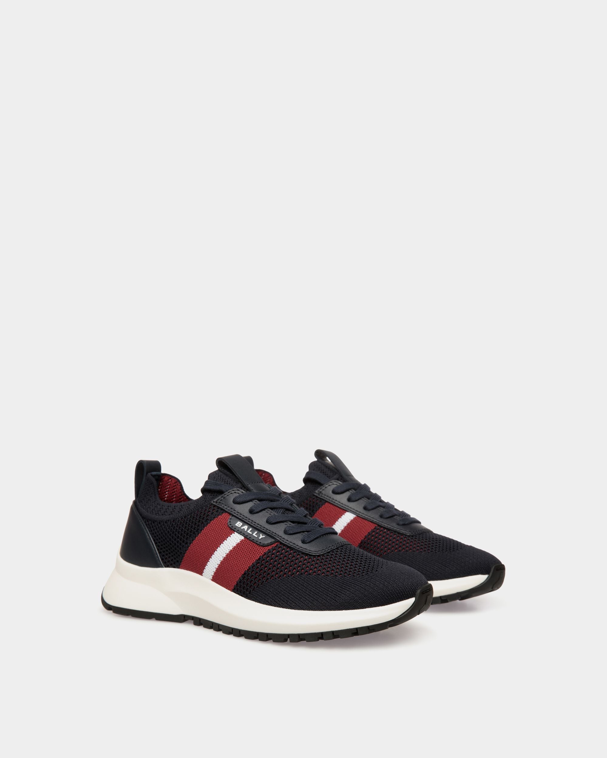 Outline Sneaker in Navy Blue Knit - Women's - Bally - 03