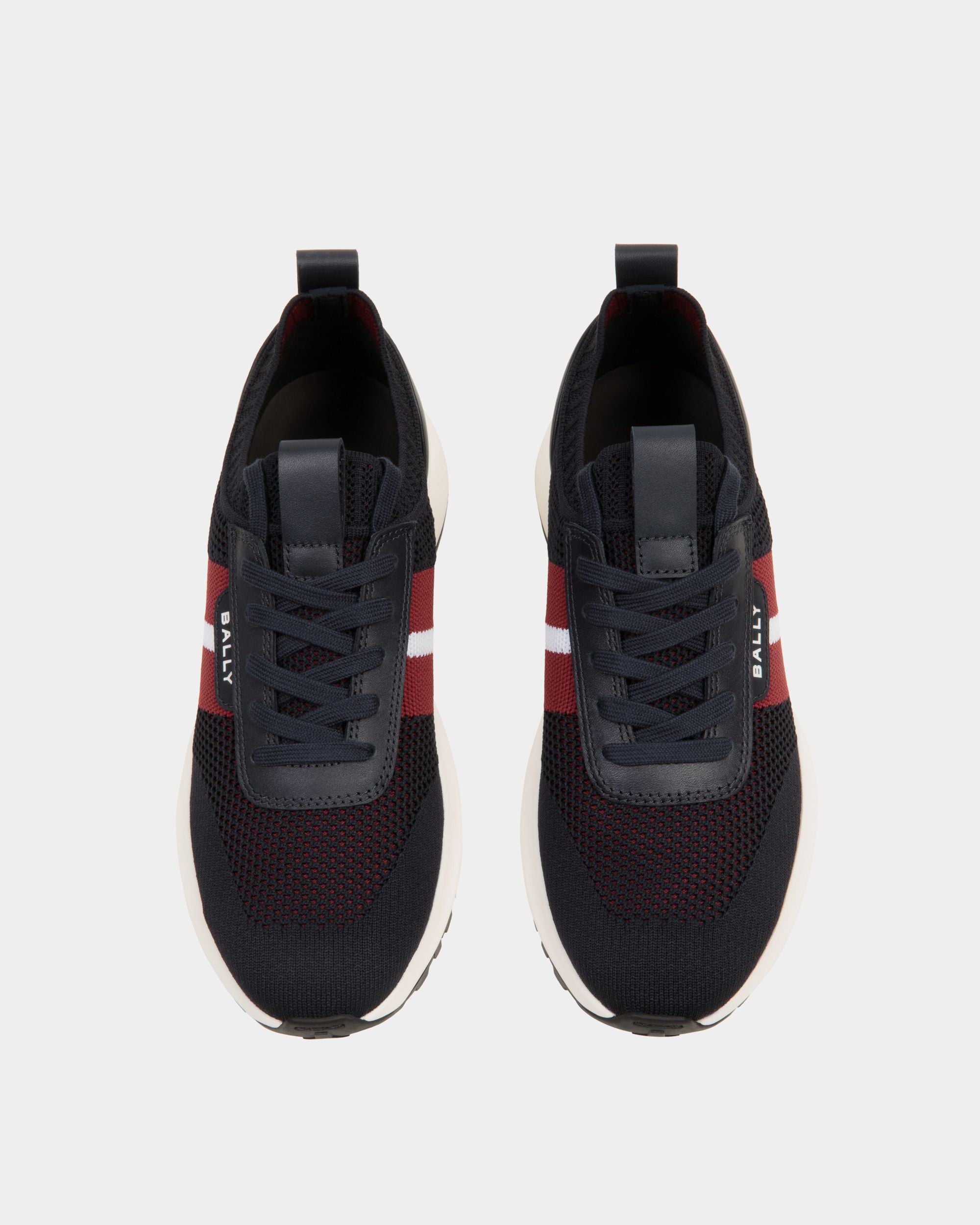 Outline Sneaker in Navy Blue Knit - Women's - Bally - 05