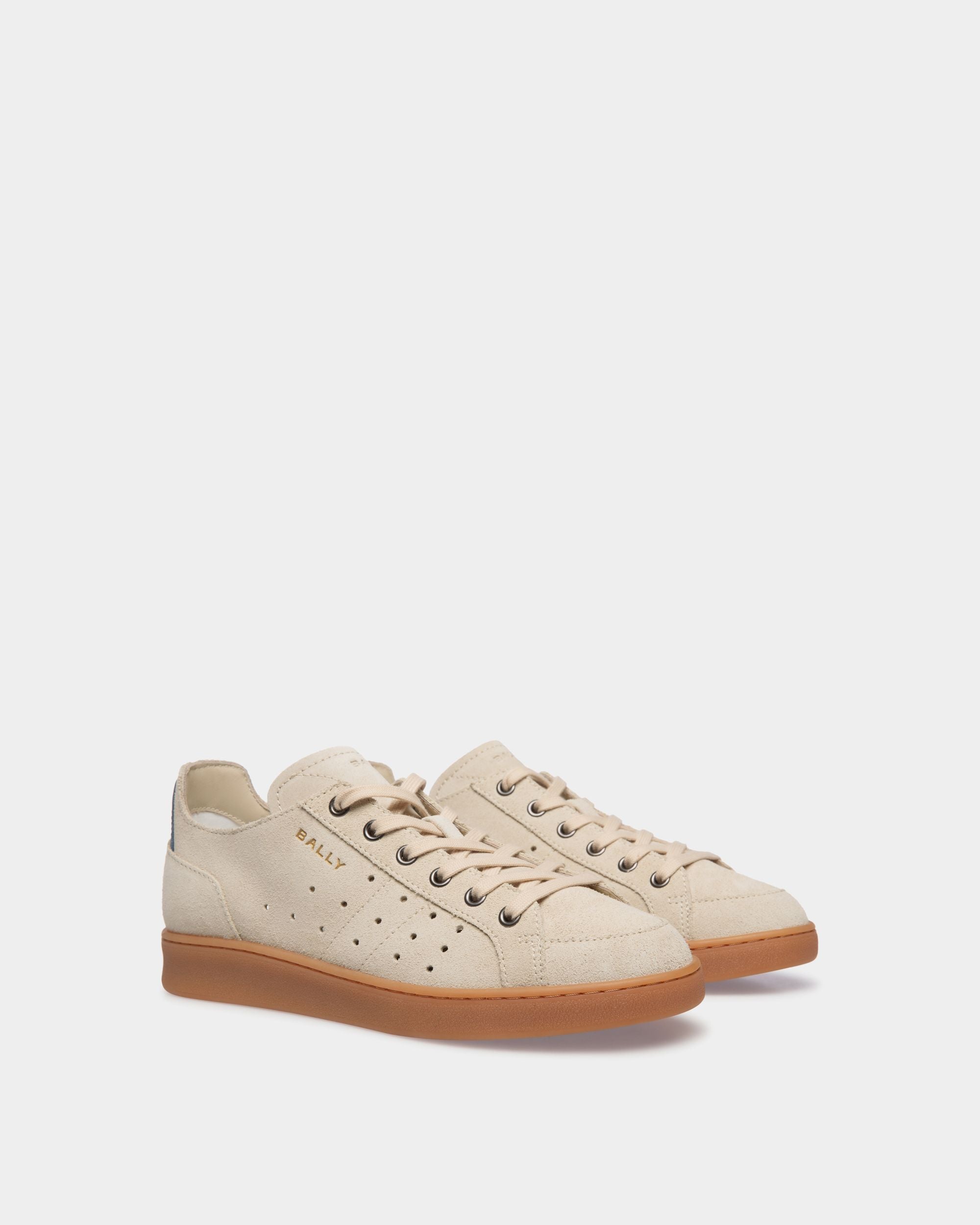 Tennis Sneaker in Champagne Suede - Women's - Bally - 03