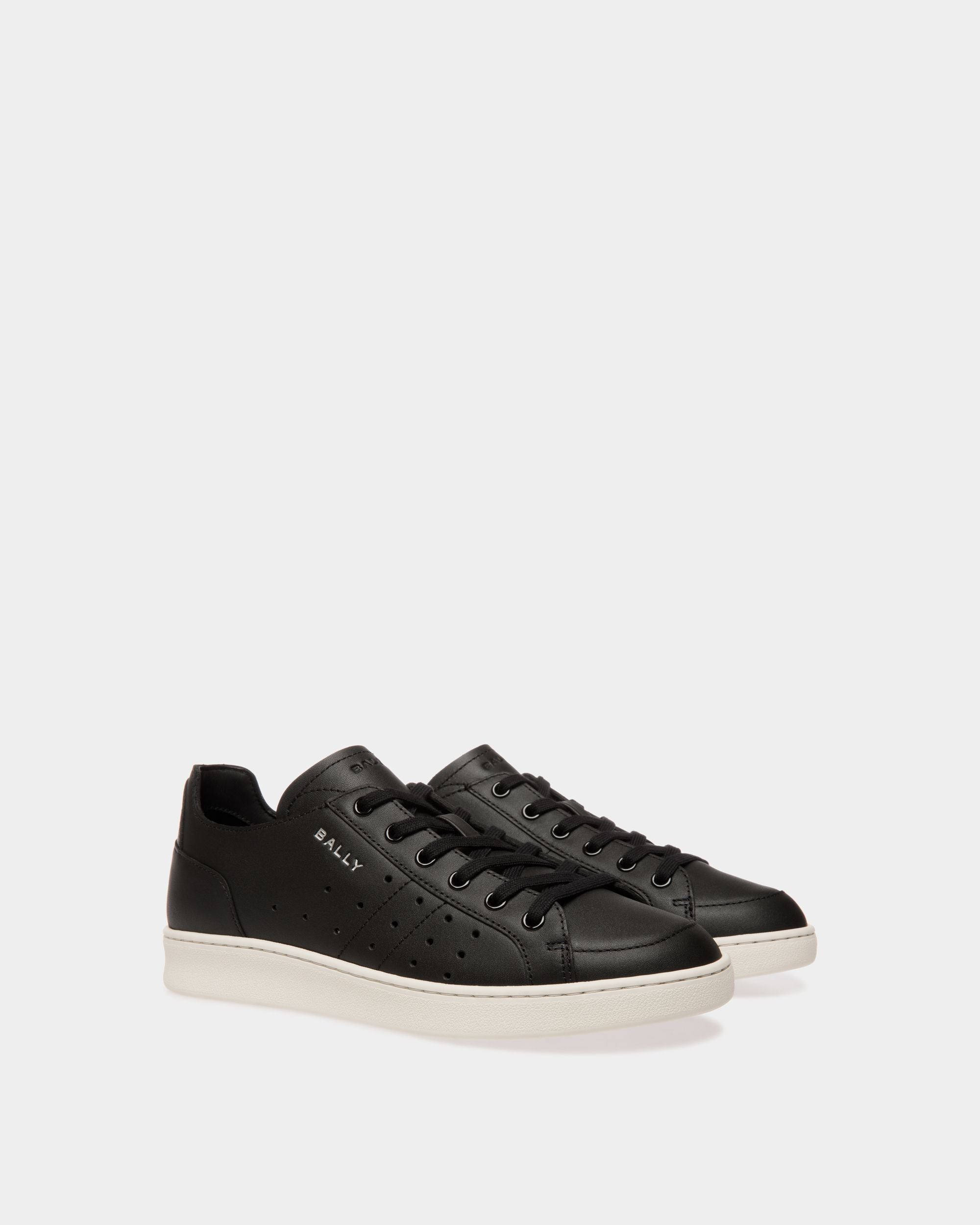 Tennis Sneaker in Black Leather - Women's - Bally - 03