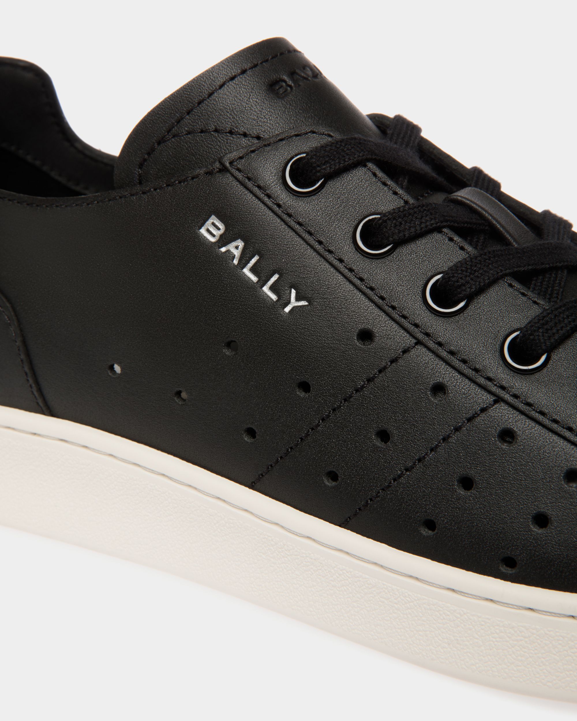 Tennis Sneaker in Black Leather - Women's - Bally - 06