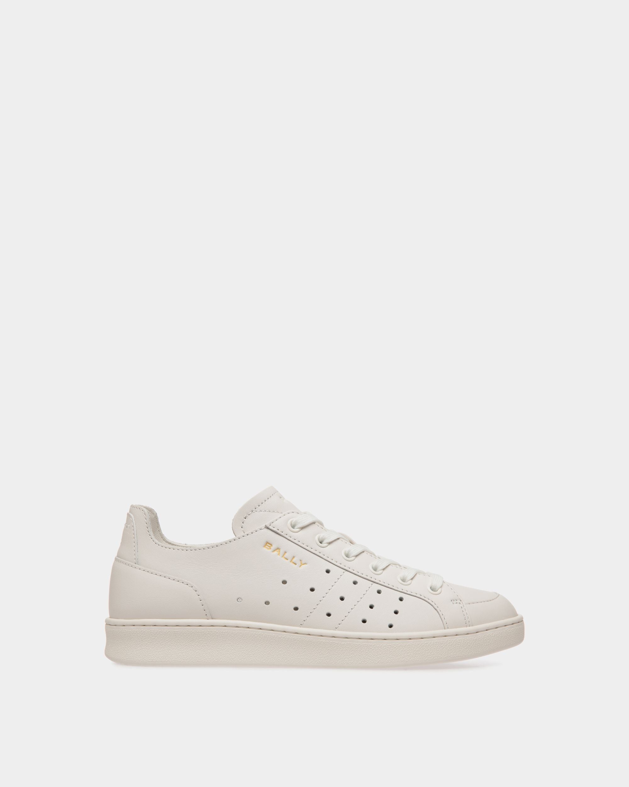 Tennis Sneaker in White Leather - Women's - Bally - 01