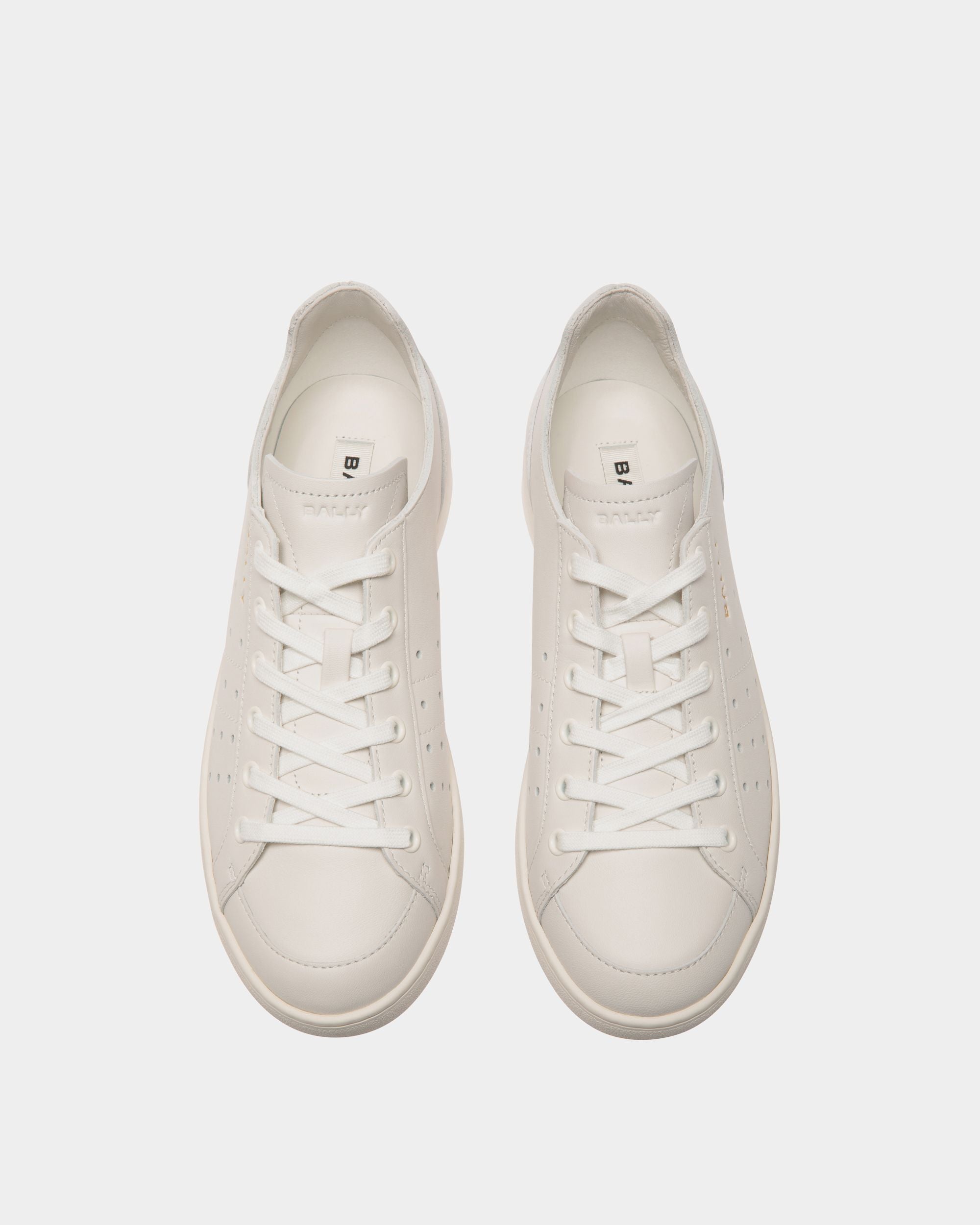 Tennis Sneaker in White Leather - Women's - Bally - 05