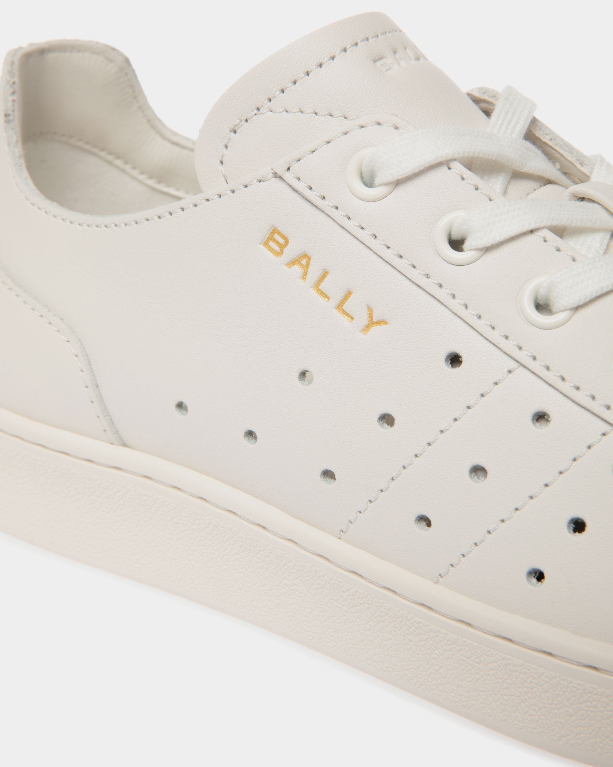 Tennis Sneaker in White Leather - Women's - Bally - 06