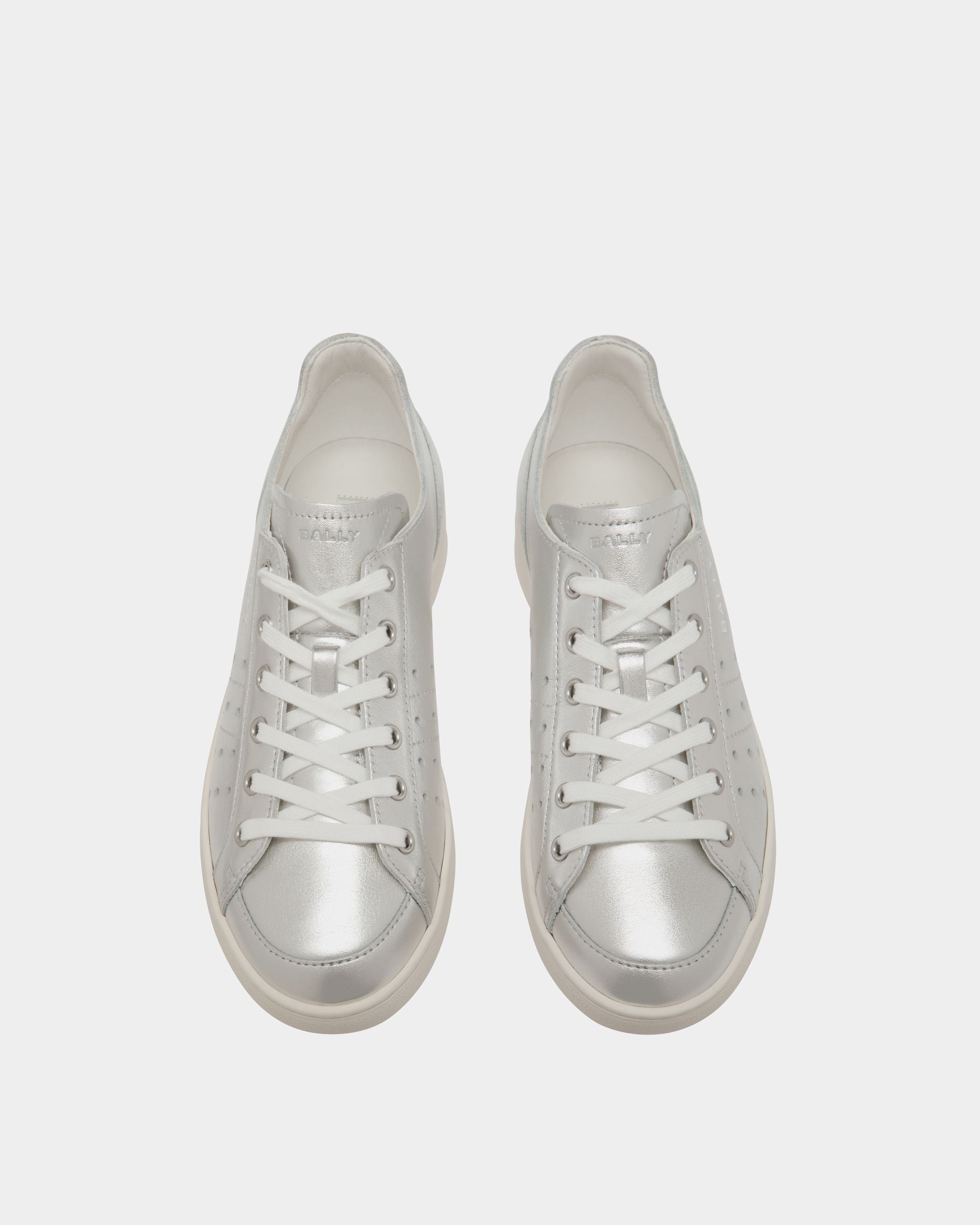 Tennis Sneaker In White Leather - Women's - Bally - 04